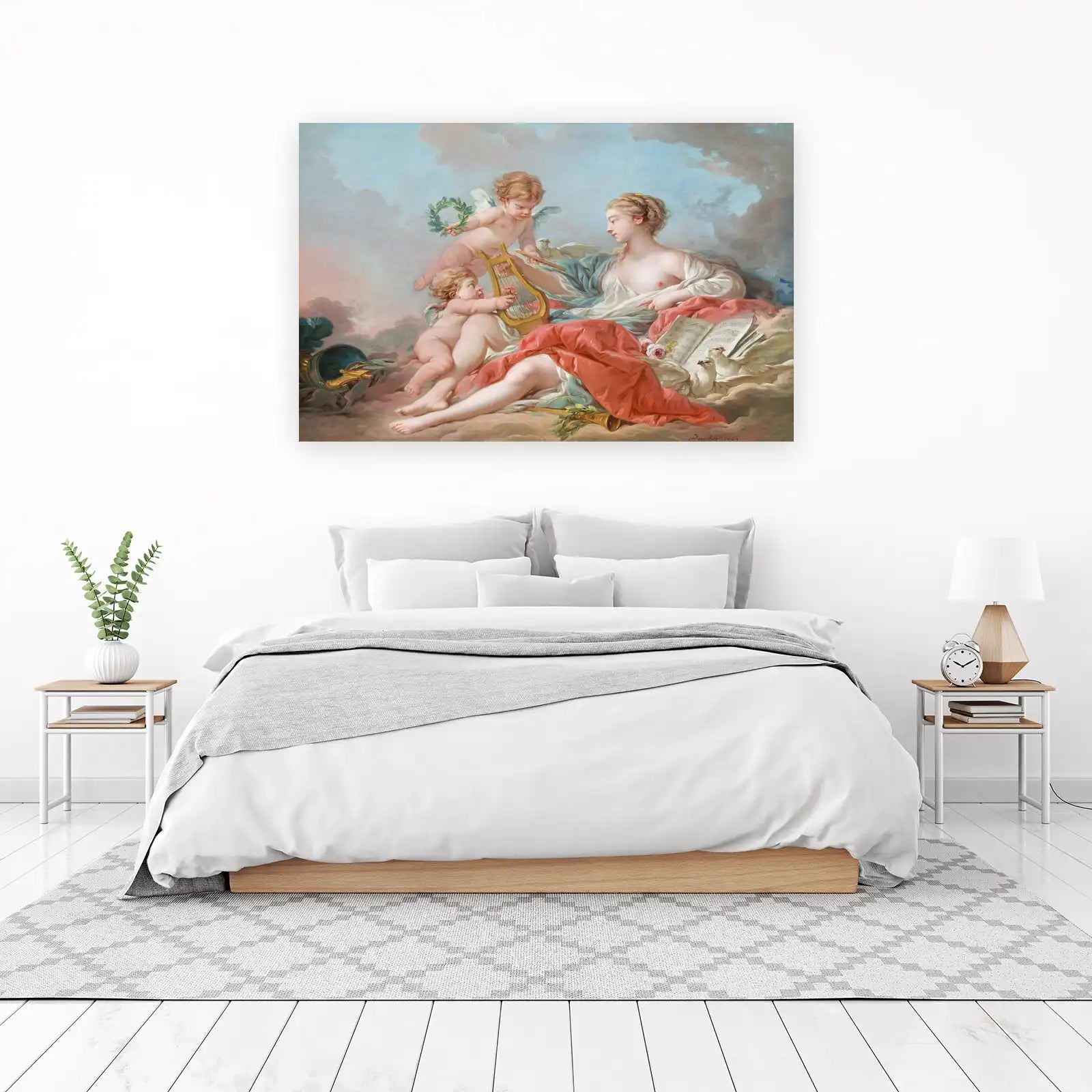 Cherubs with Lyre Rococo Wall Art