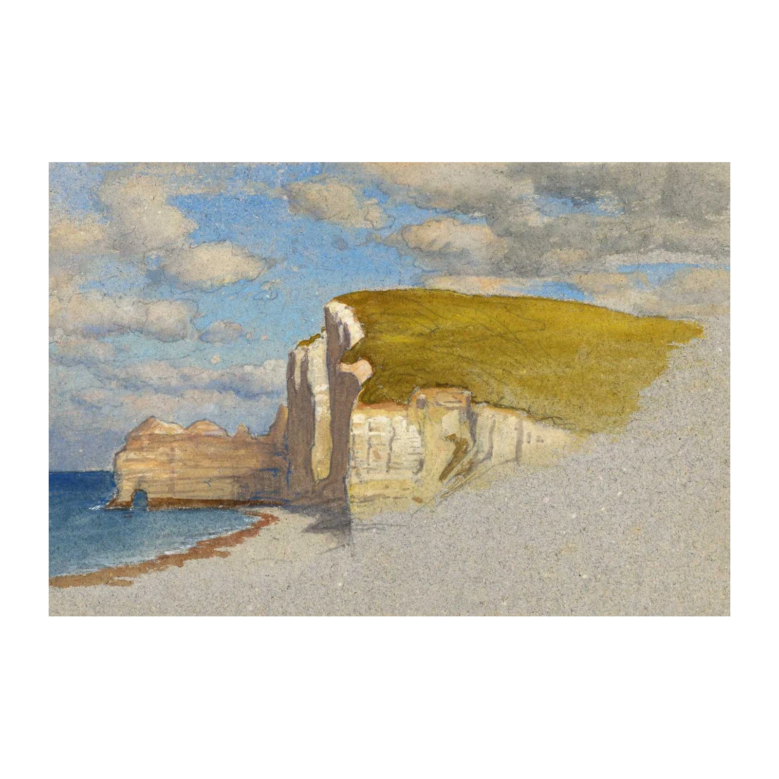 Coastal Cliffs & Azure Sea Landscape Wall Art