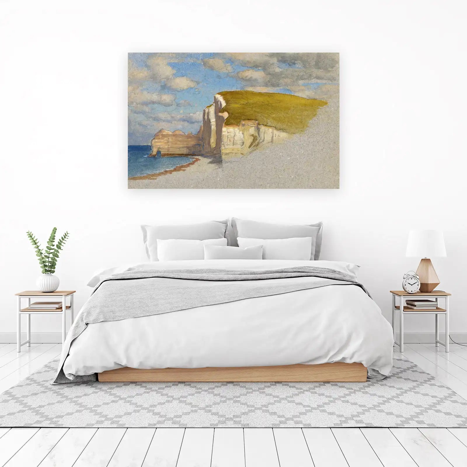Coastal Cliffs & Azure Sea Landscape Wall Art