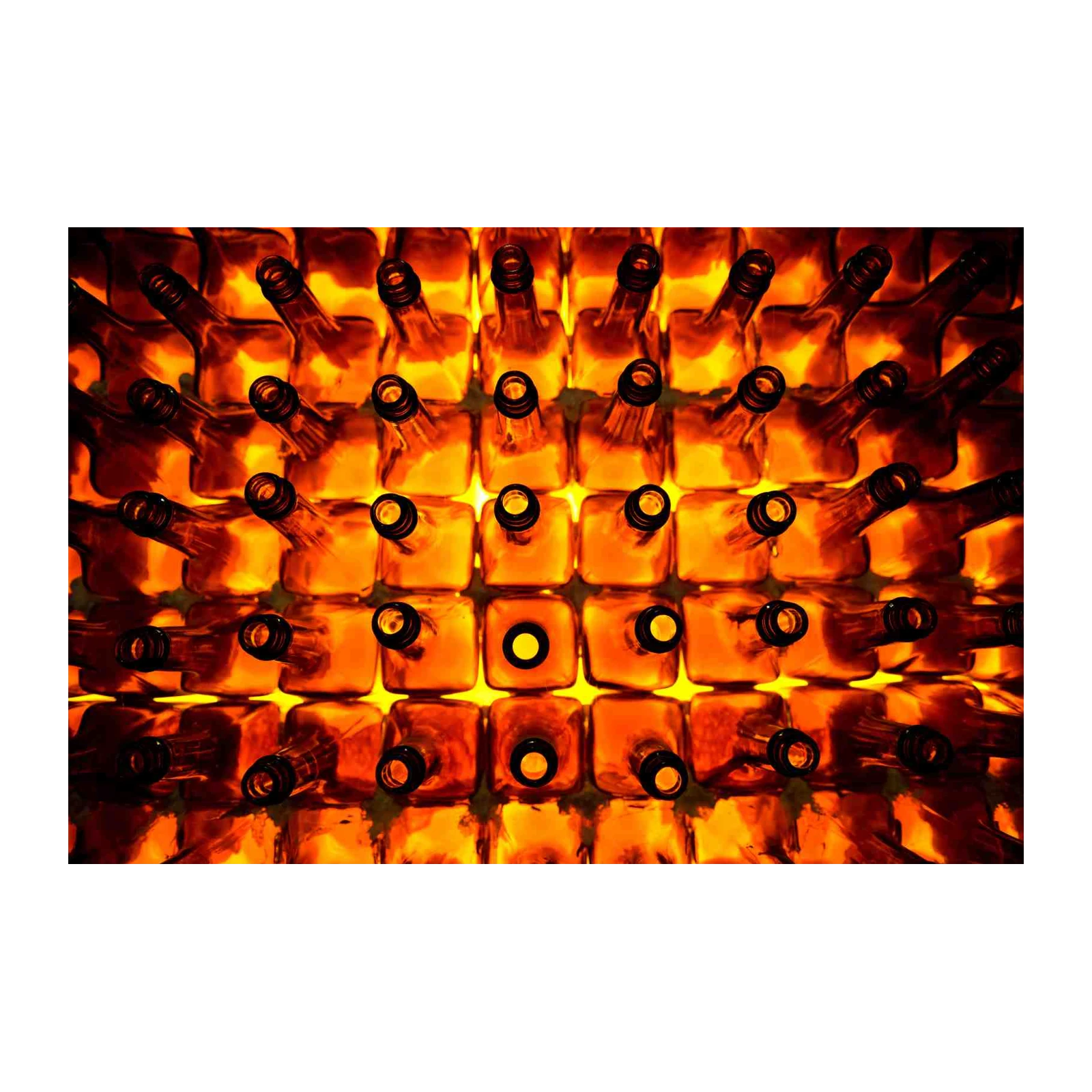 Amber Bottles Abstract Warm Tones Wall Art
