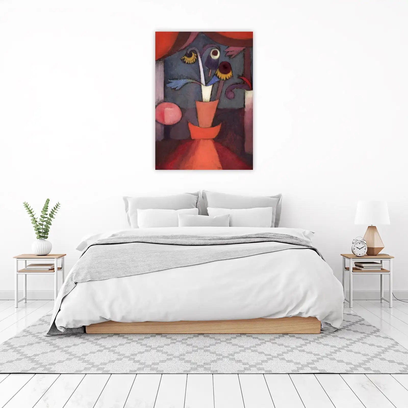 Vase of Flowers Abstract Wall Art