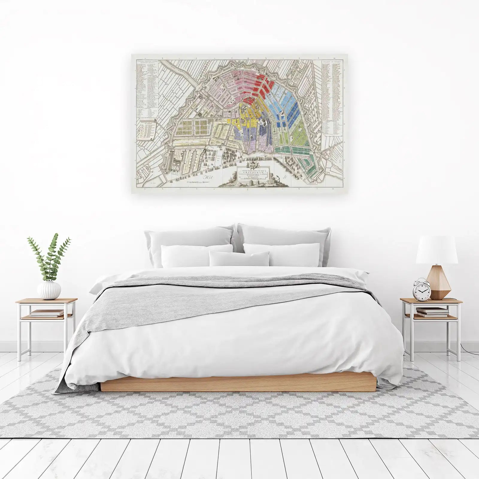 Historic Amsterdam Map Art Wall Art