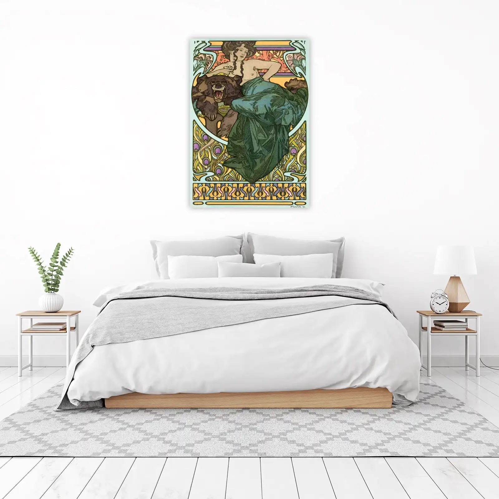 Art Nouveau Bear & Woman Wall Art