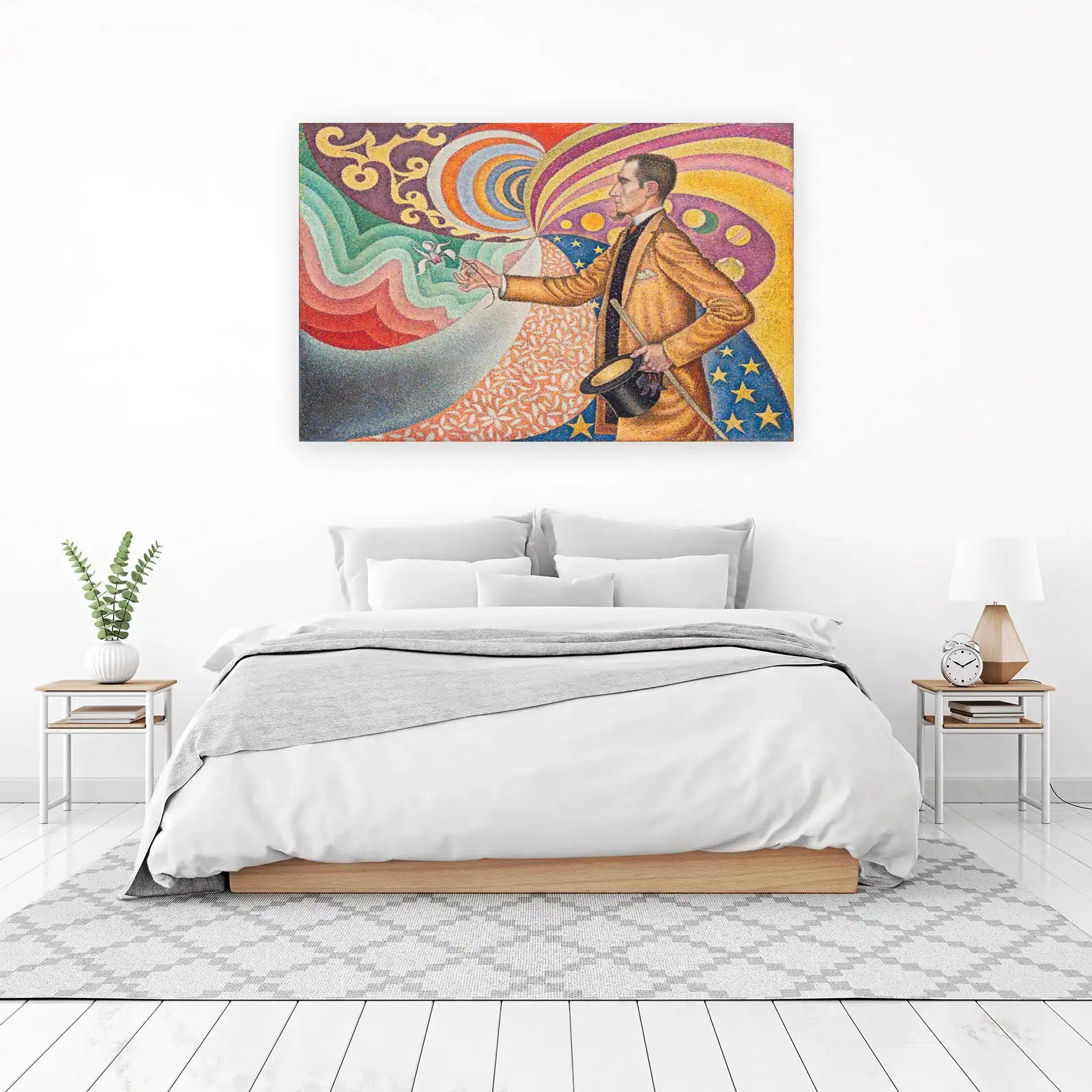 Surrealist Man with Orchid Wall Art