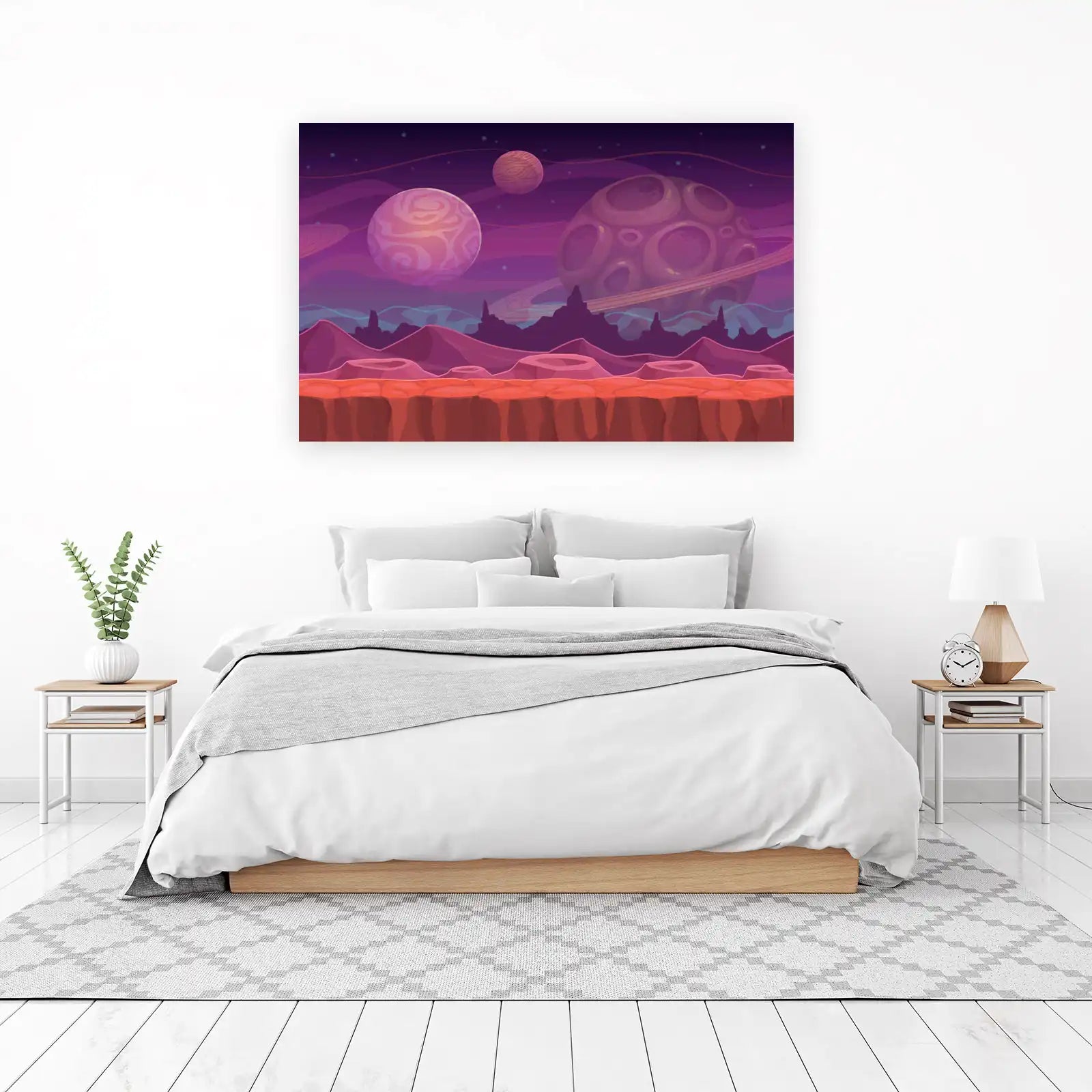 Cosmic Dreamscape Alien Planet Wall Art