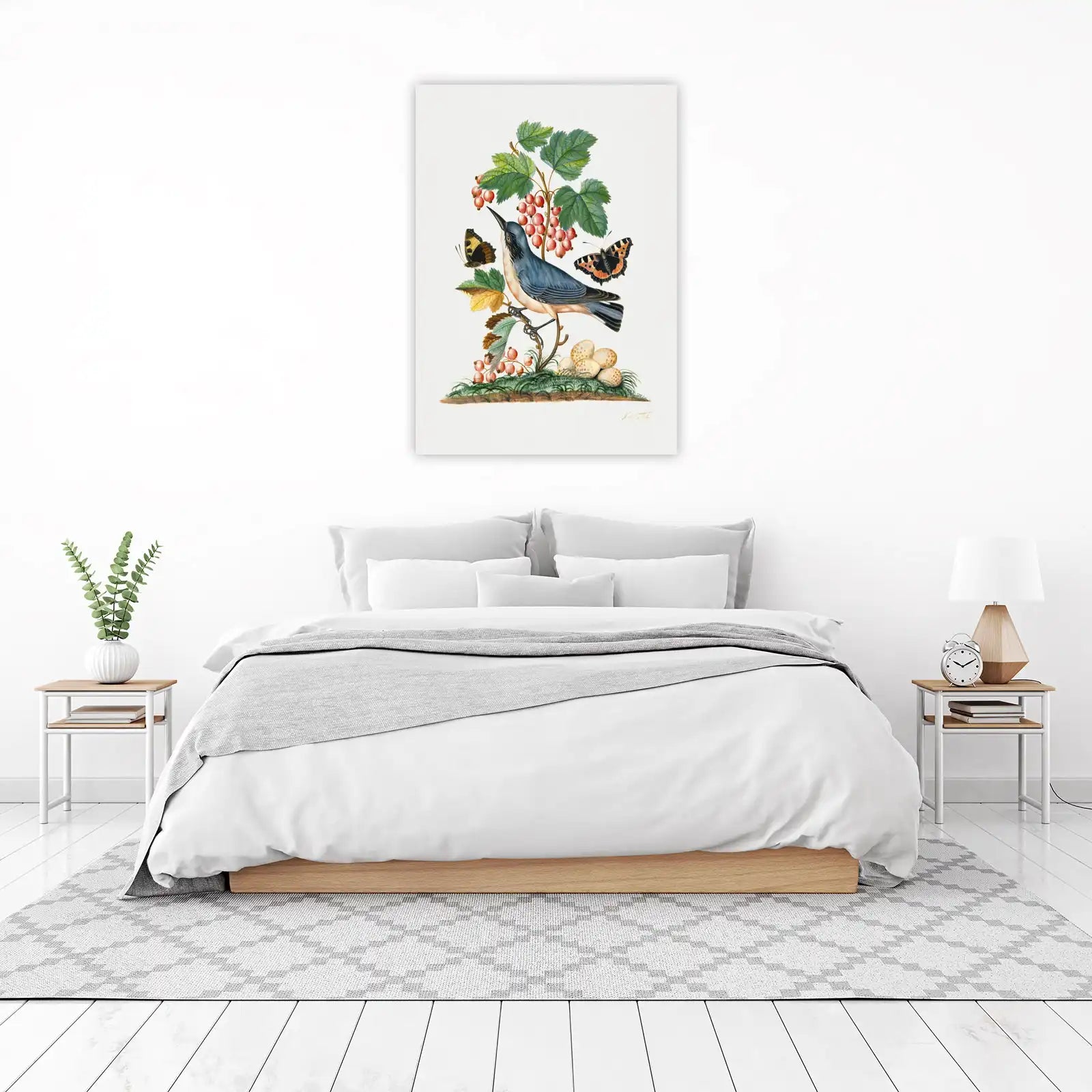 Vintage Bird & Butterfly Botanical Wall Art Wall Art