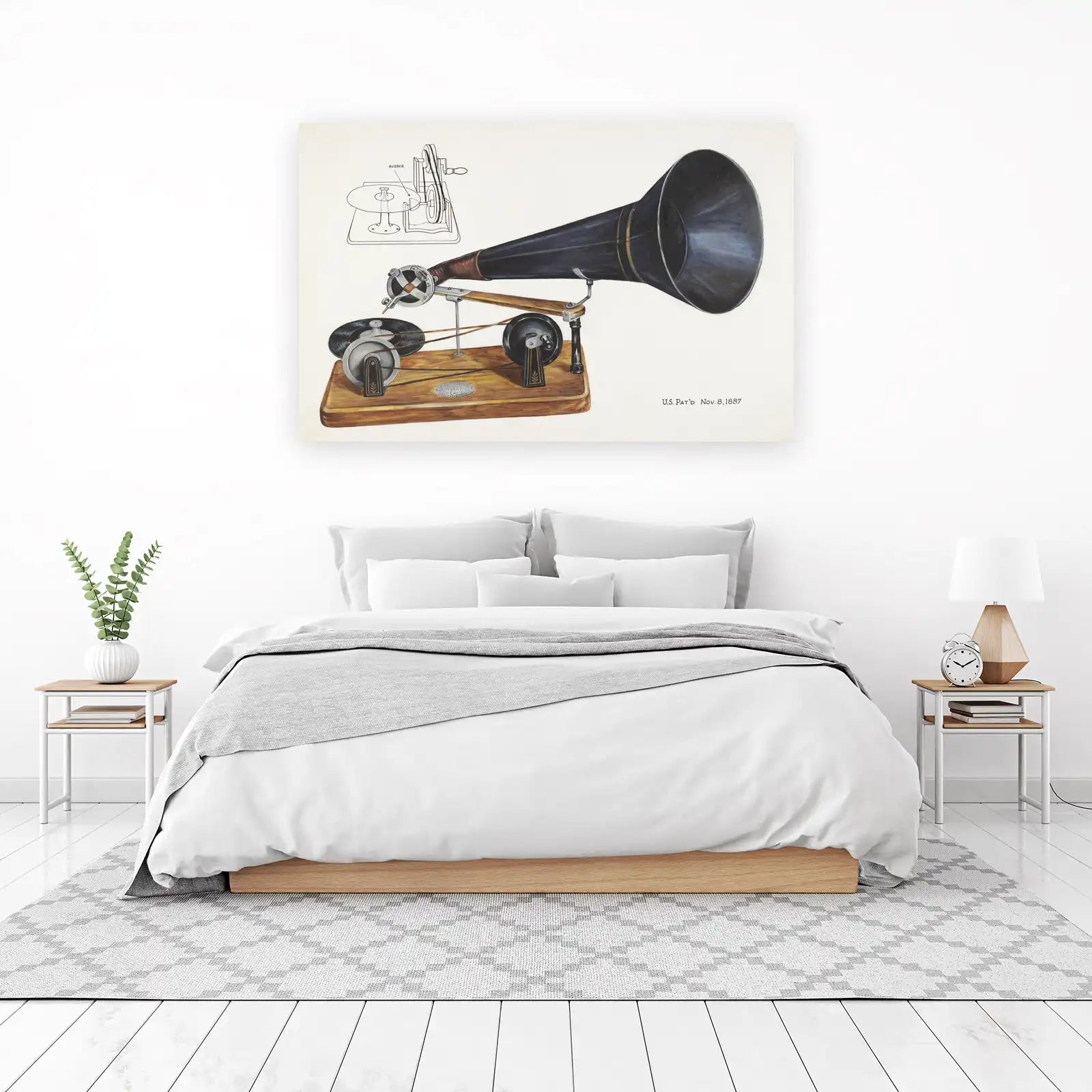 Vintage Gramophone Patent Art Wall Art
