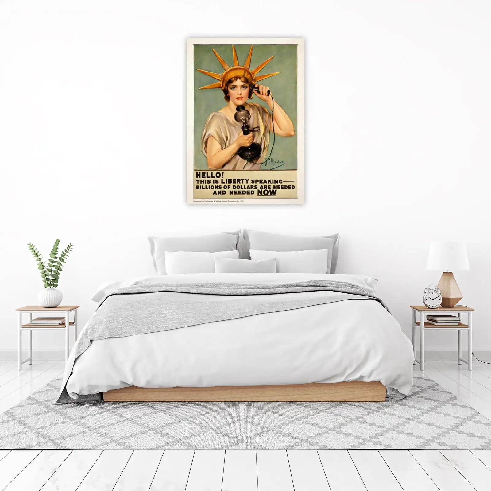 Vintage Liberty Phone Call Wall Art