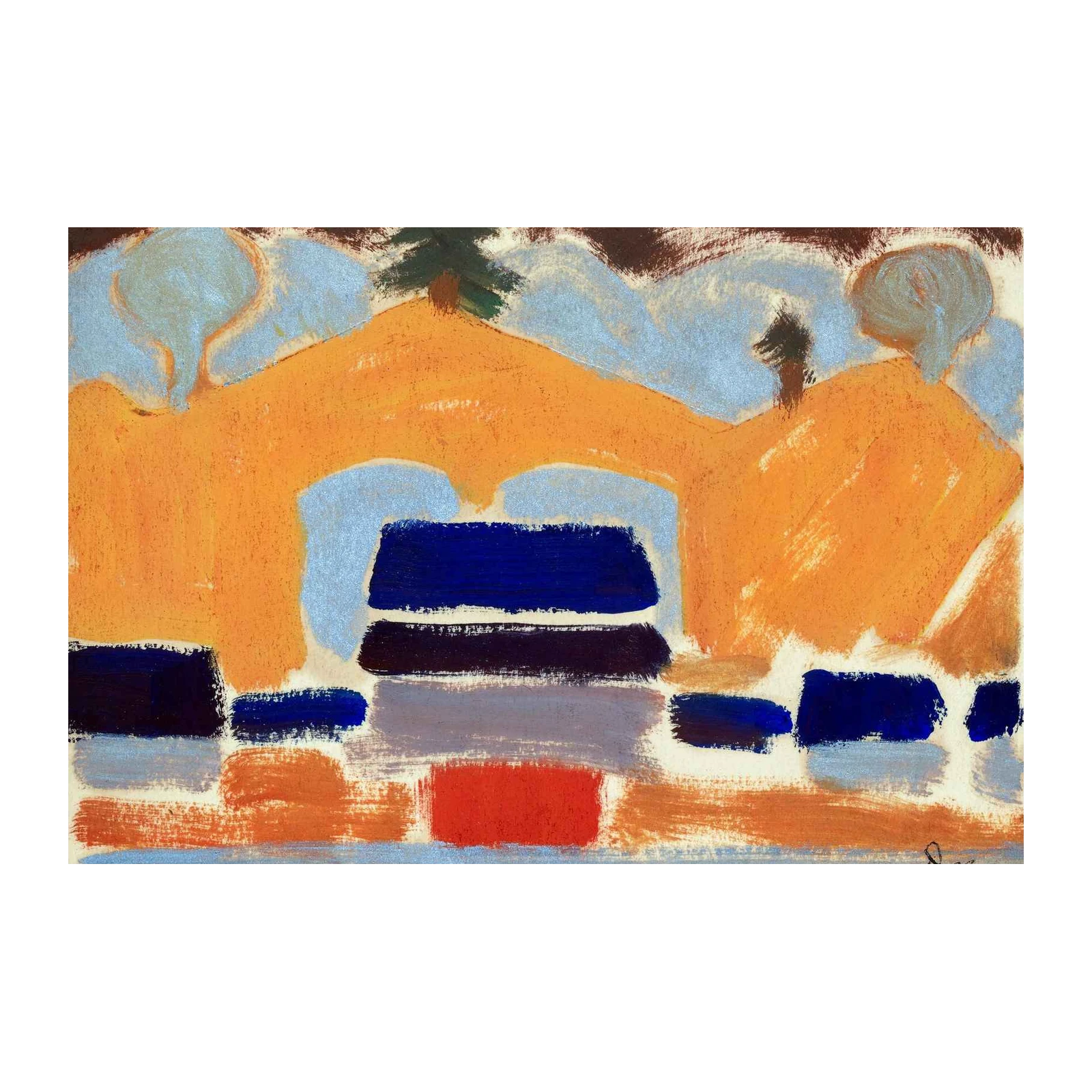 Vibrant Abstract Landscape Wall Art