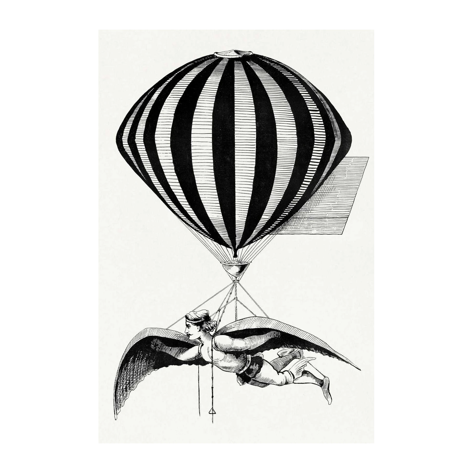 Vintage Flight Enthusiast Balloon Wall Art
