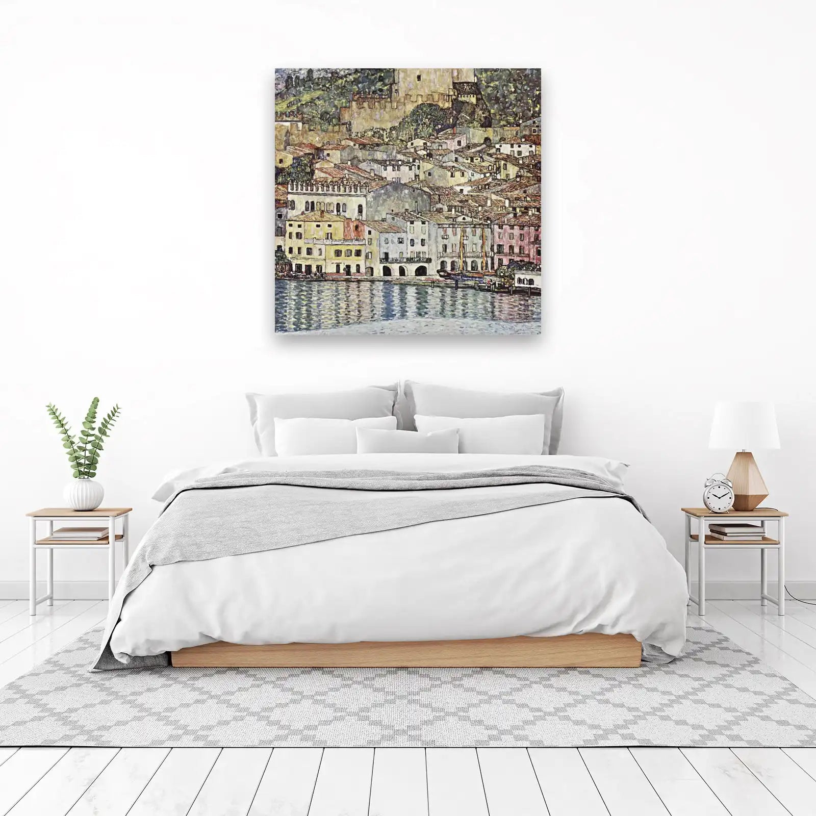 Impressionist Lake Town Gustav Klimt Wall Art