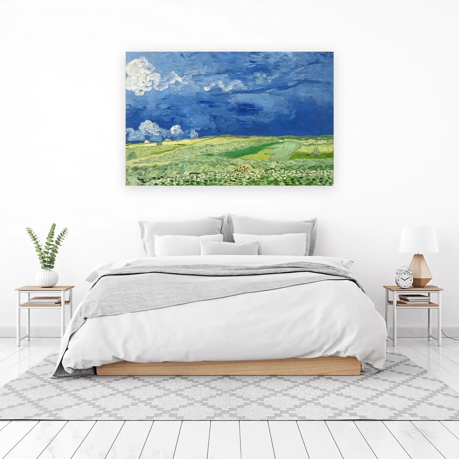 Van Gogh Wheatfield Wall Art: Vibrant Sky & Nature Art