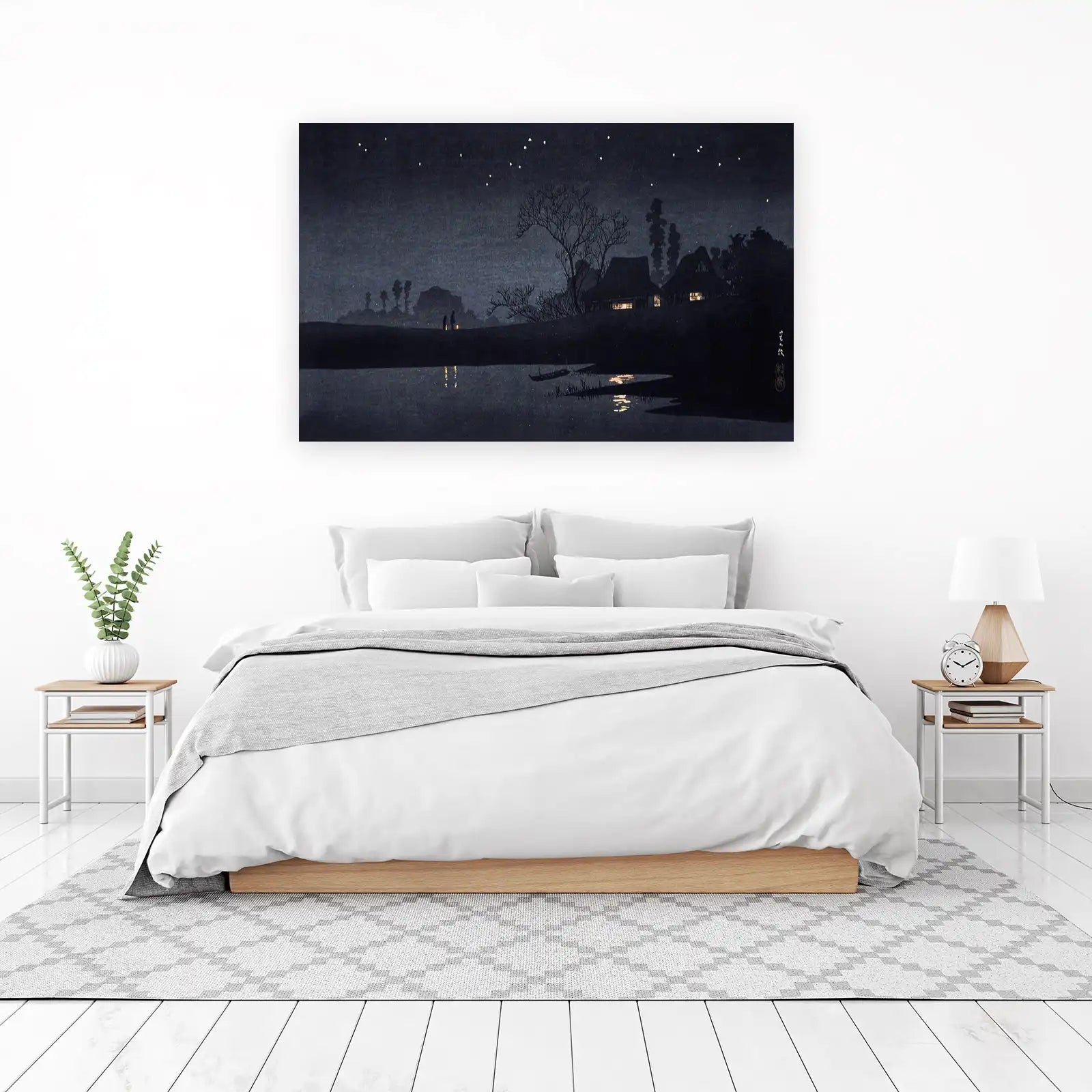 Tranquil Night Landscape Japanese Art Wall Art