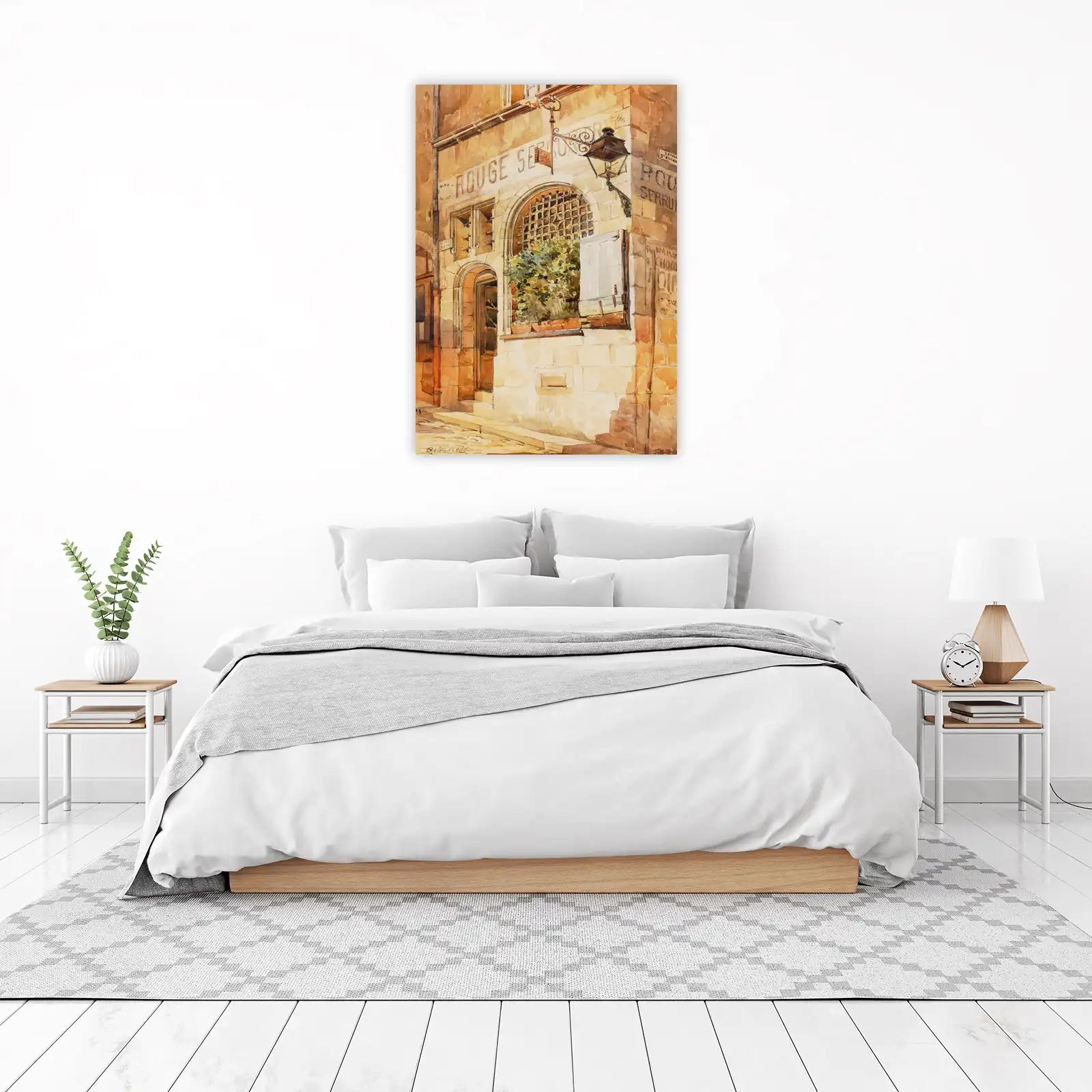 Parisian Charm "Rouge Serrure" Watercolor Wall Art