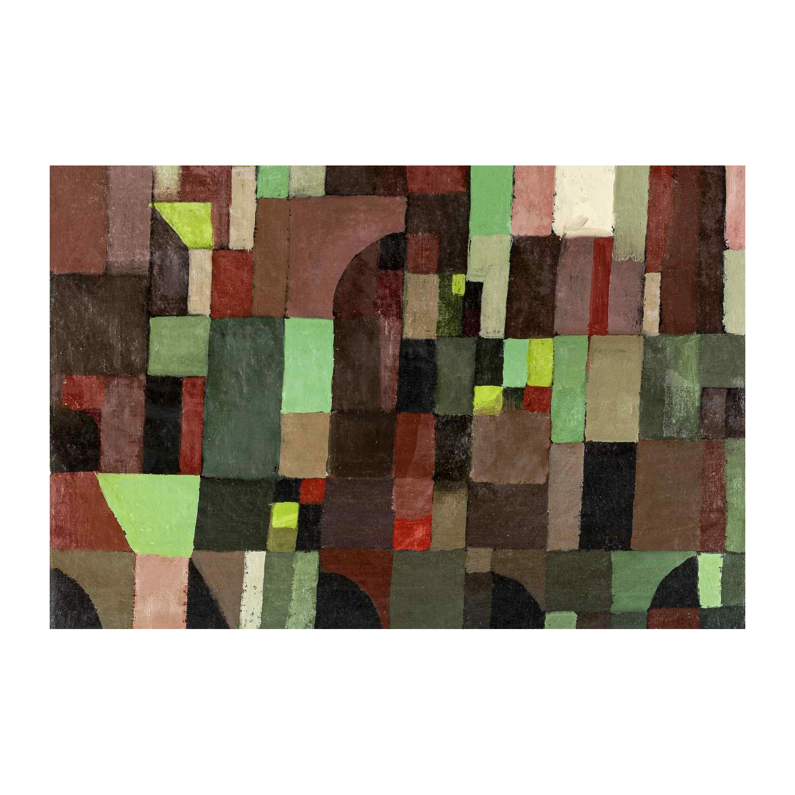 Abstract Geometric Earth Tones Wall Art