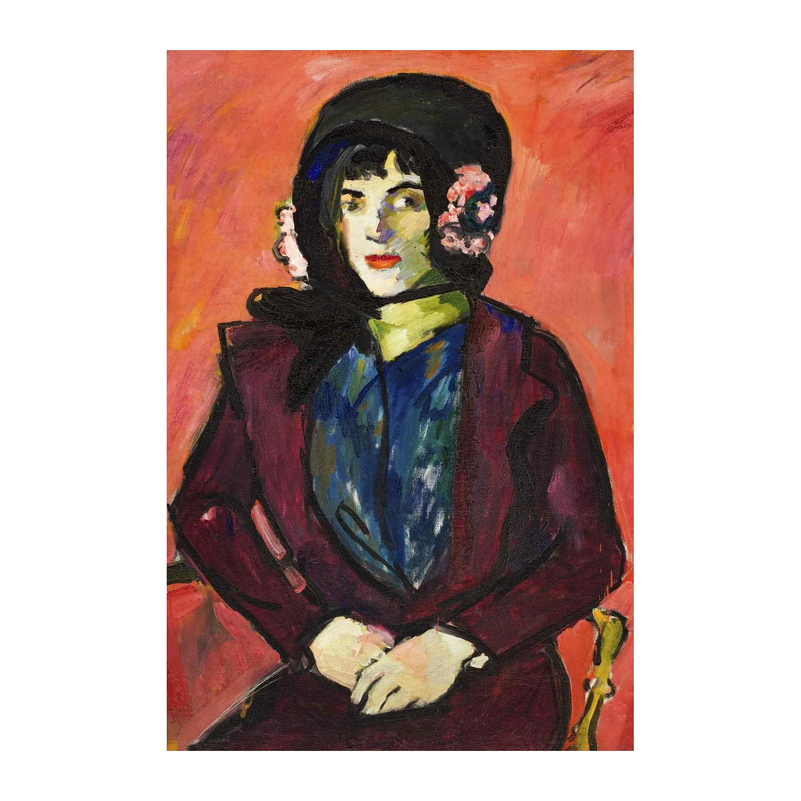 Vibrant Portrait Woman Wall Art
