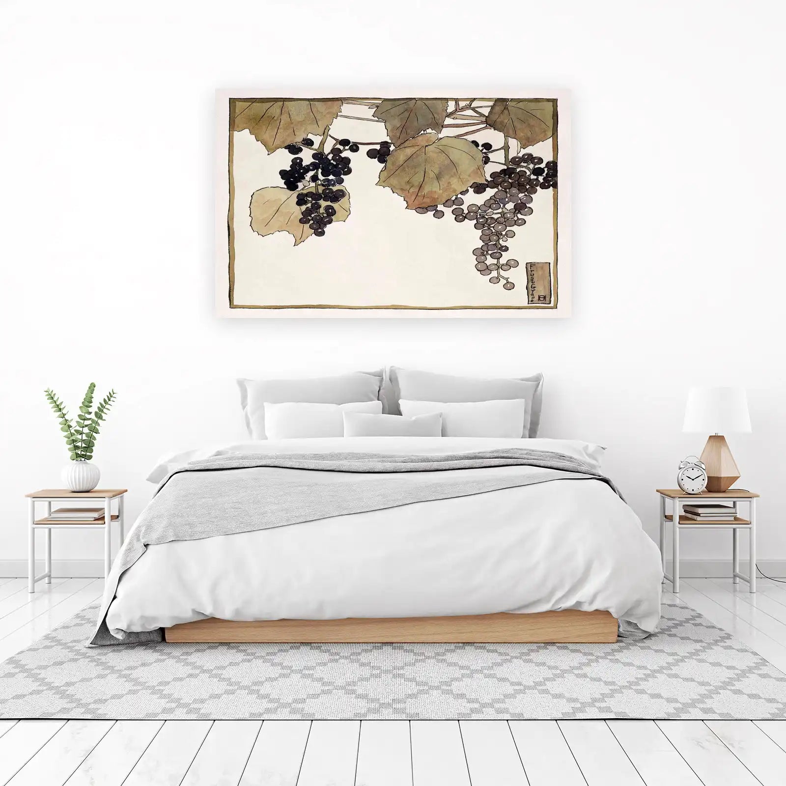 Elegant Grapes Botanical Art Wall Art
