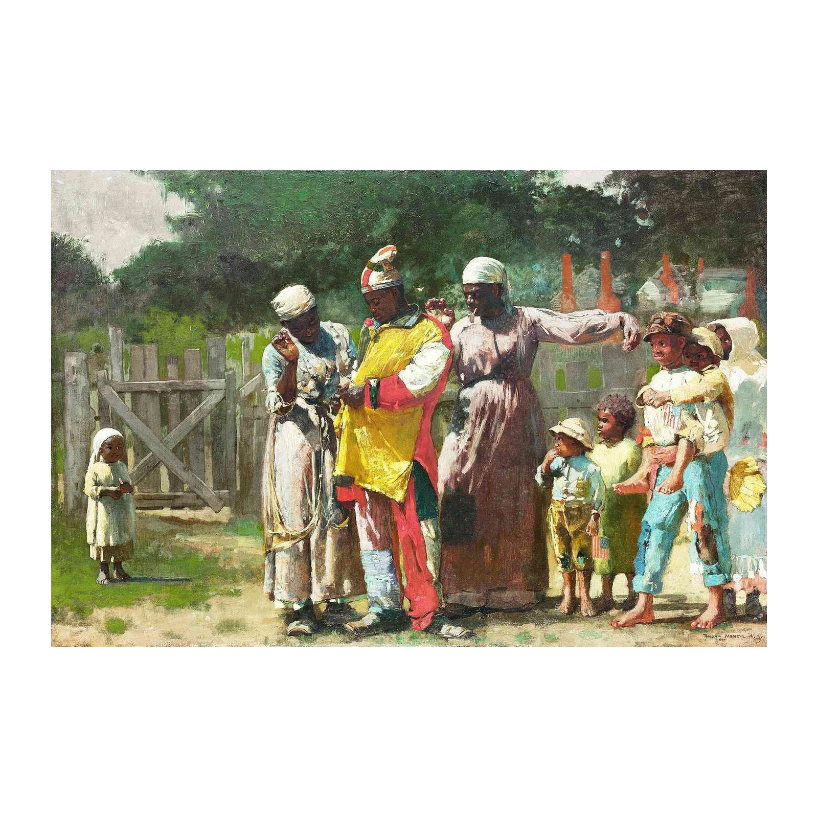 Vibrant Family Gathering Wall Art