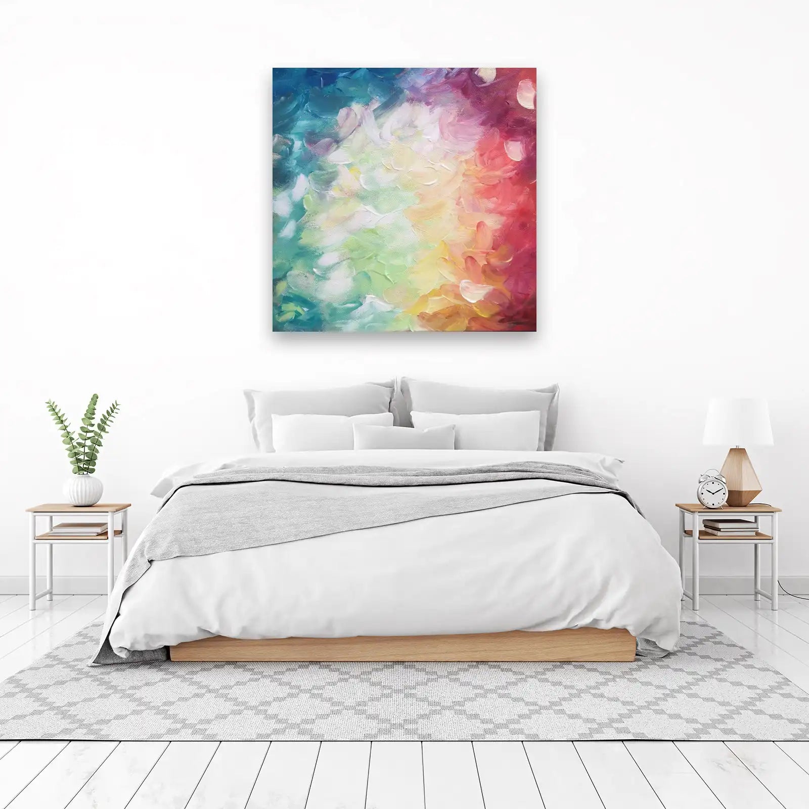 Vibrant Abstract Bloom Wall Art