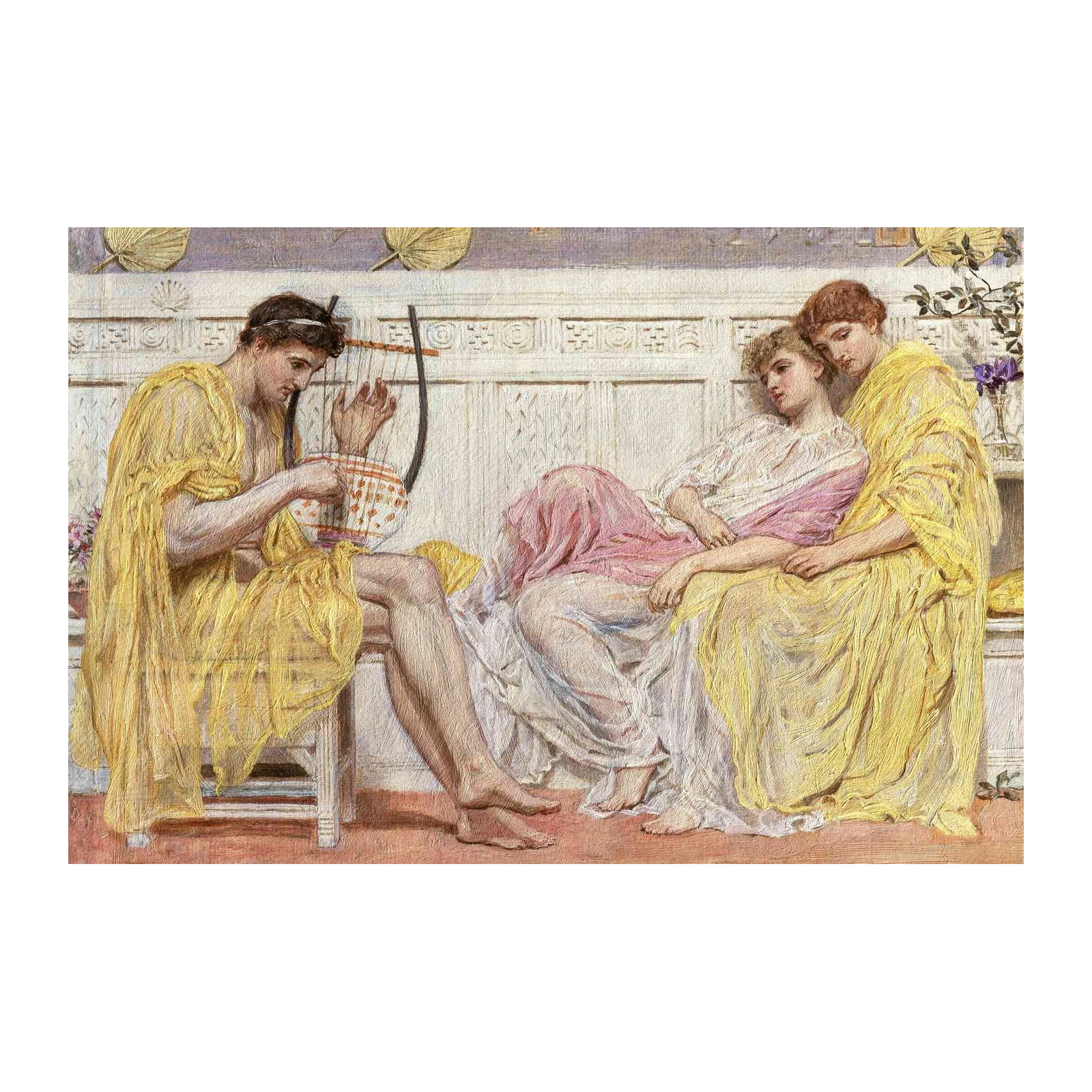 Classical Serenade Lyre Player Wall Art