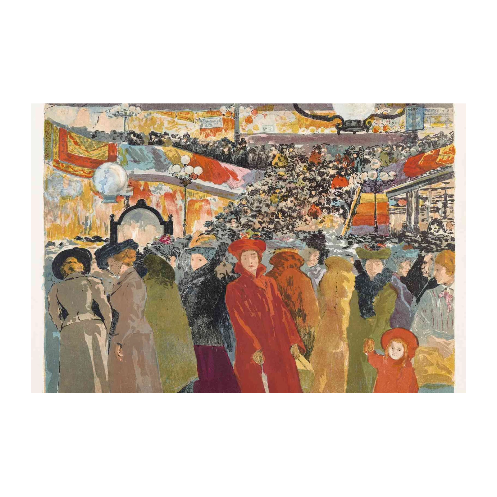 Vintage Parisian Crowd Wall Art