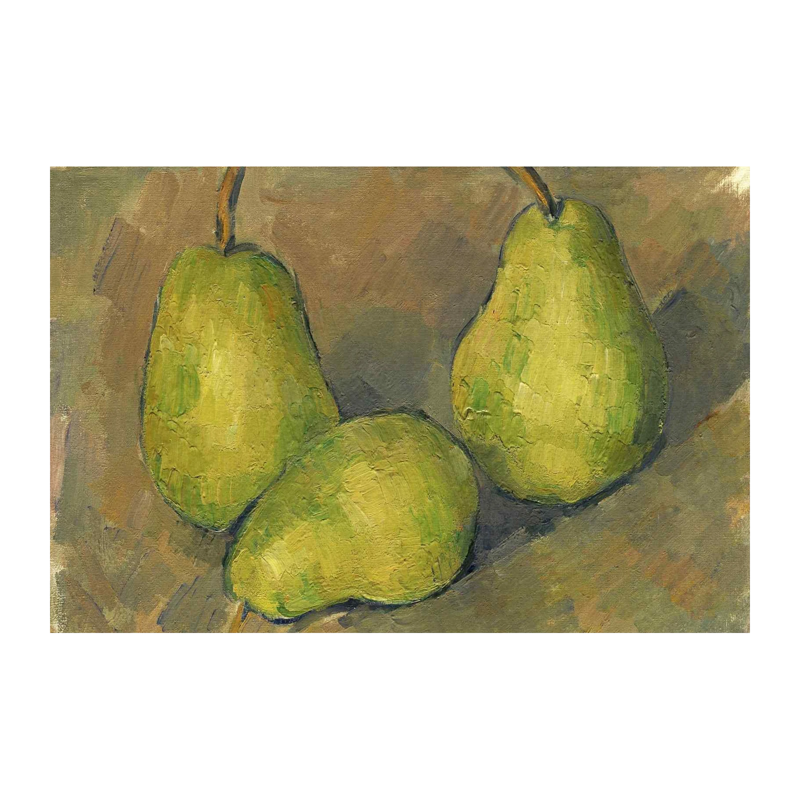 Vibrant Pear Still Life Impasto Wall Art