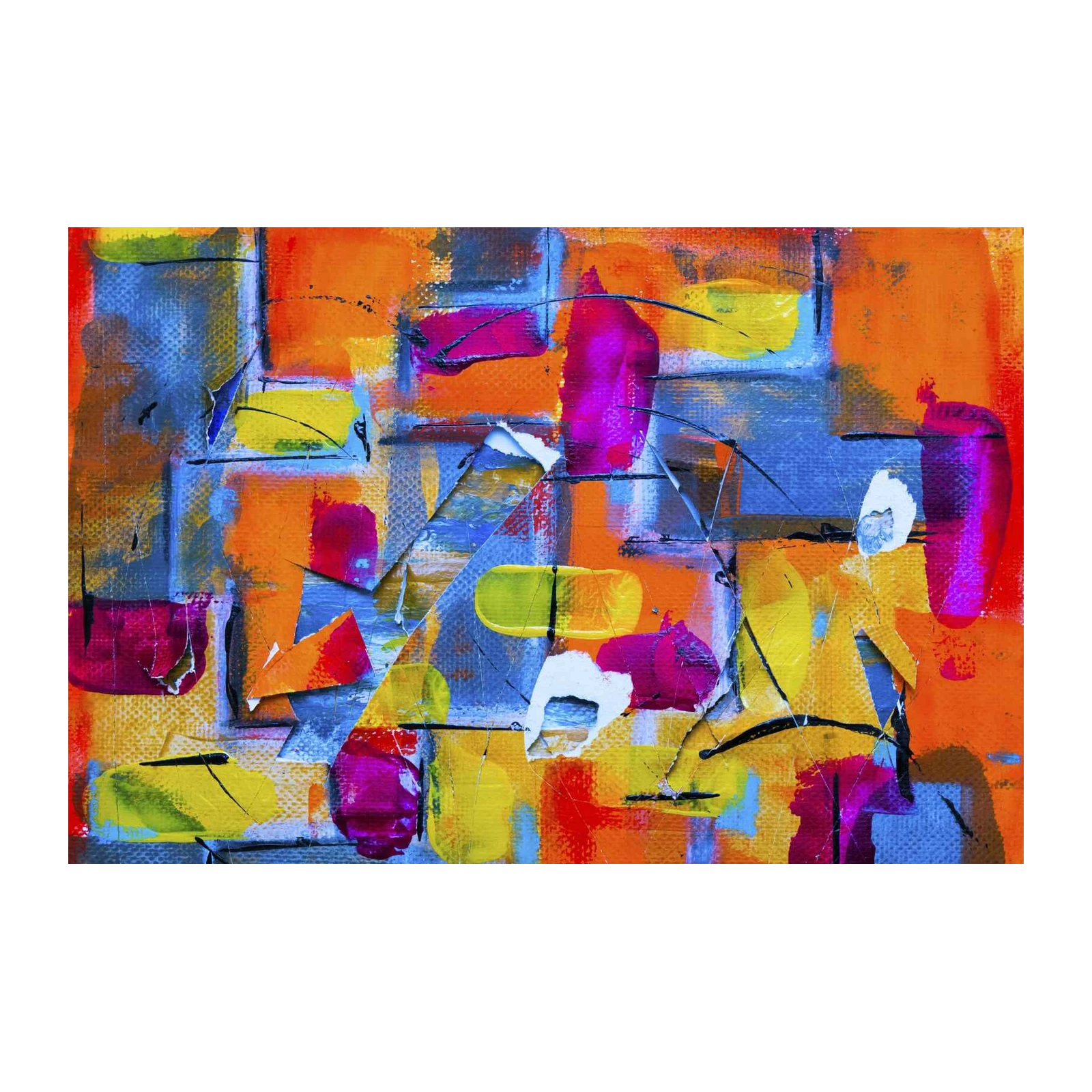 Vibrant Abstract Geometric Wall Art