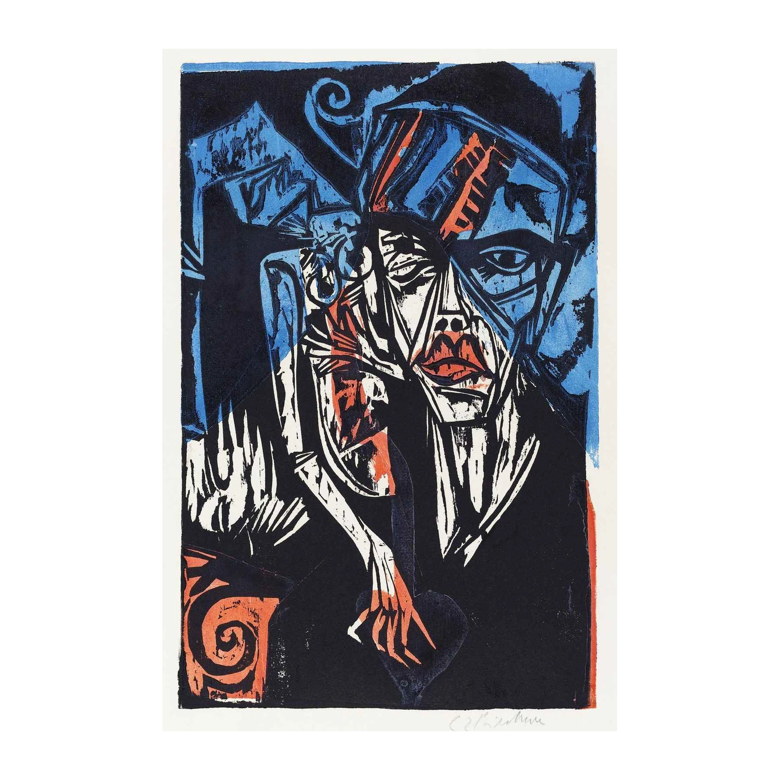 Bold Expressionist Portrait Wall Art