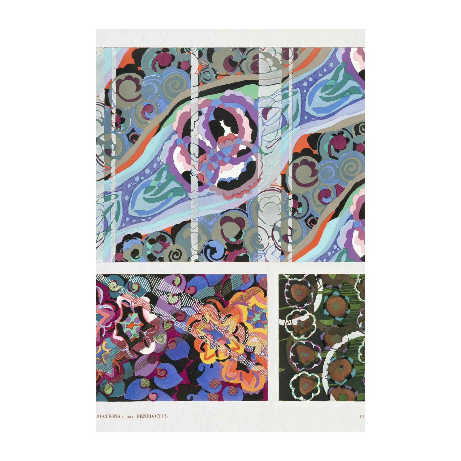 Vibrant Art Deco Floral & Abstract Wall Art