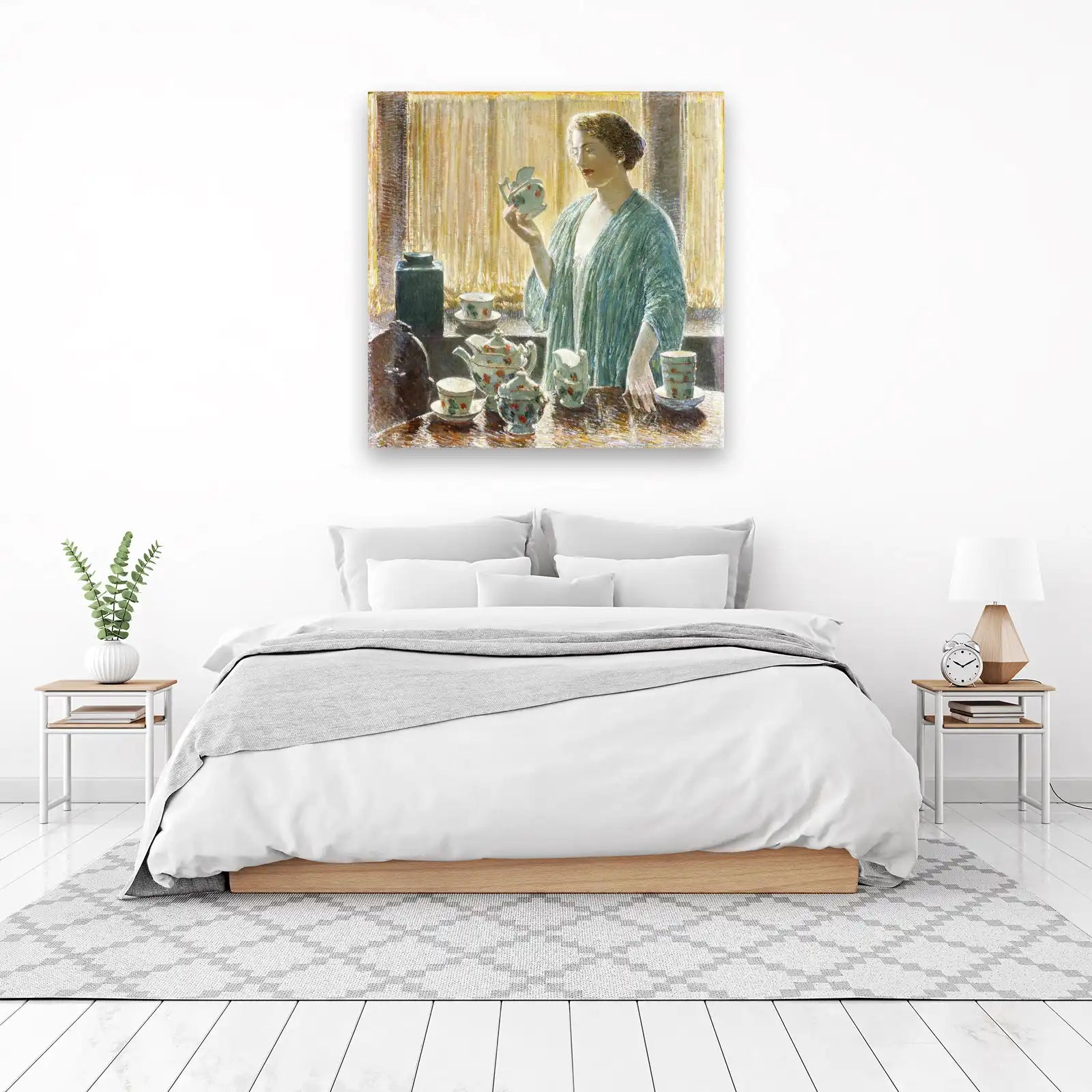 Serene Afternoon Tea Floral Wall Art