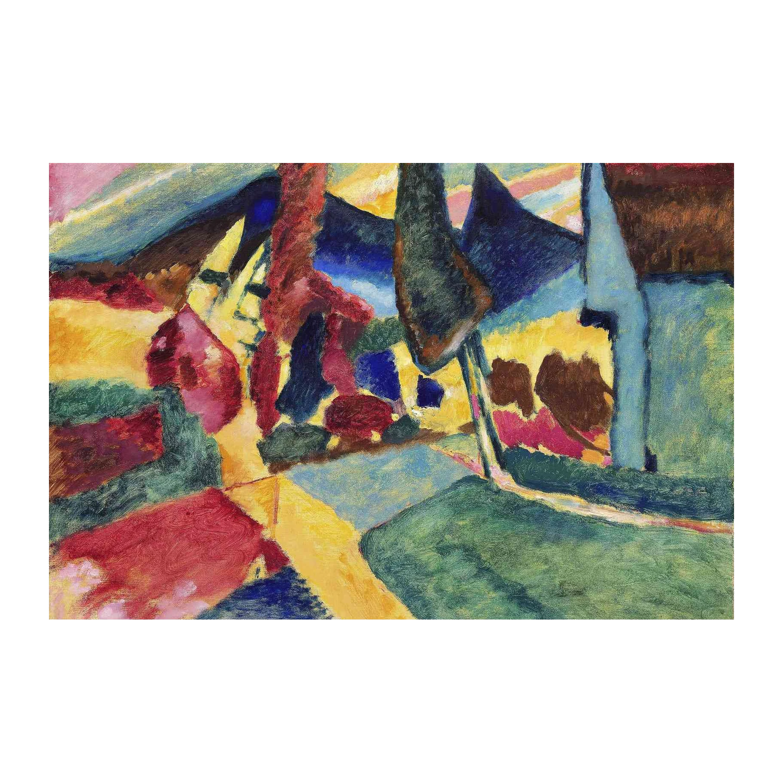 Vibrant Landscape Abstract Wall Art