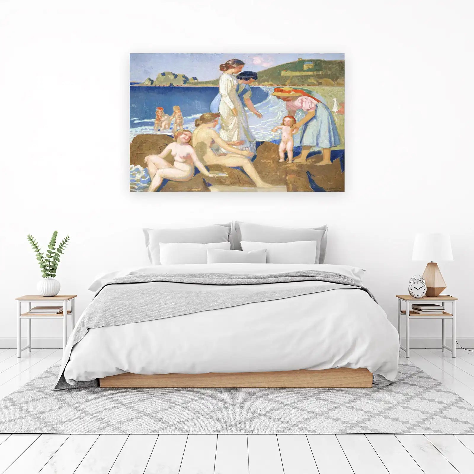 Bathers by the Sea Impressionist Wall Art
