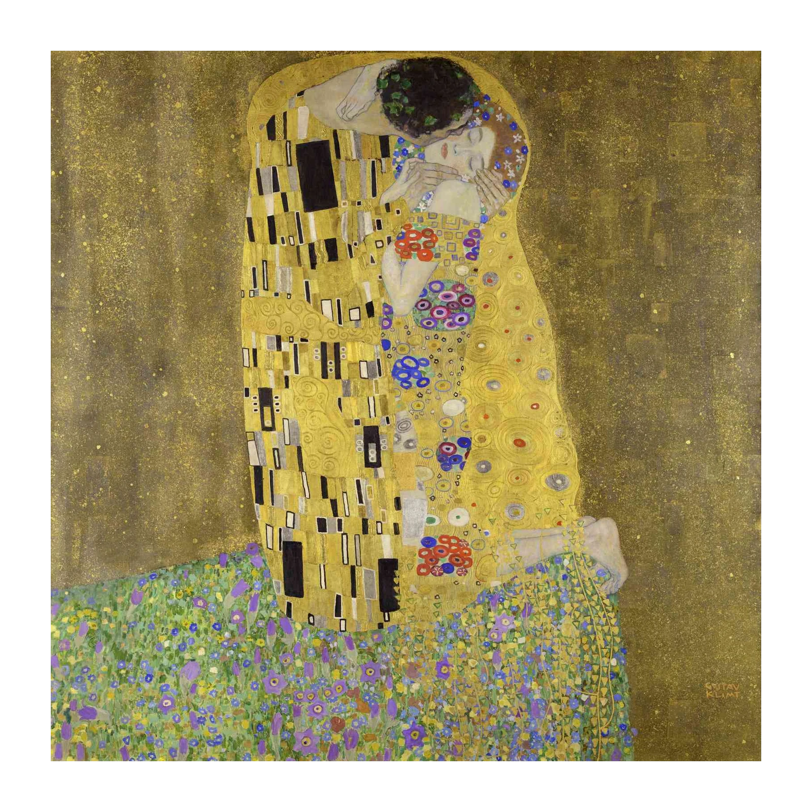Gustav Klimt "The Kiss" Gold Art Nouveau Wall Art