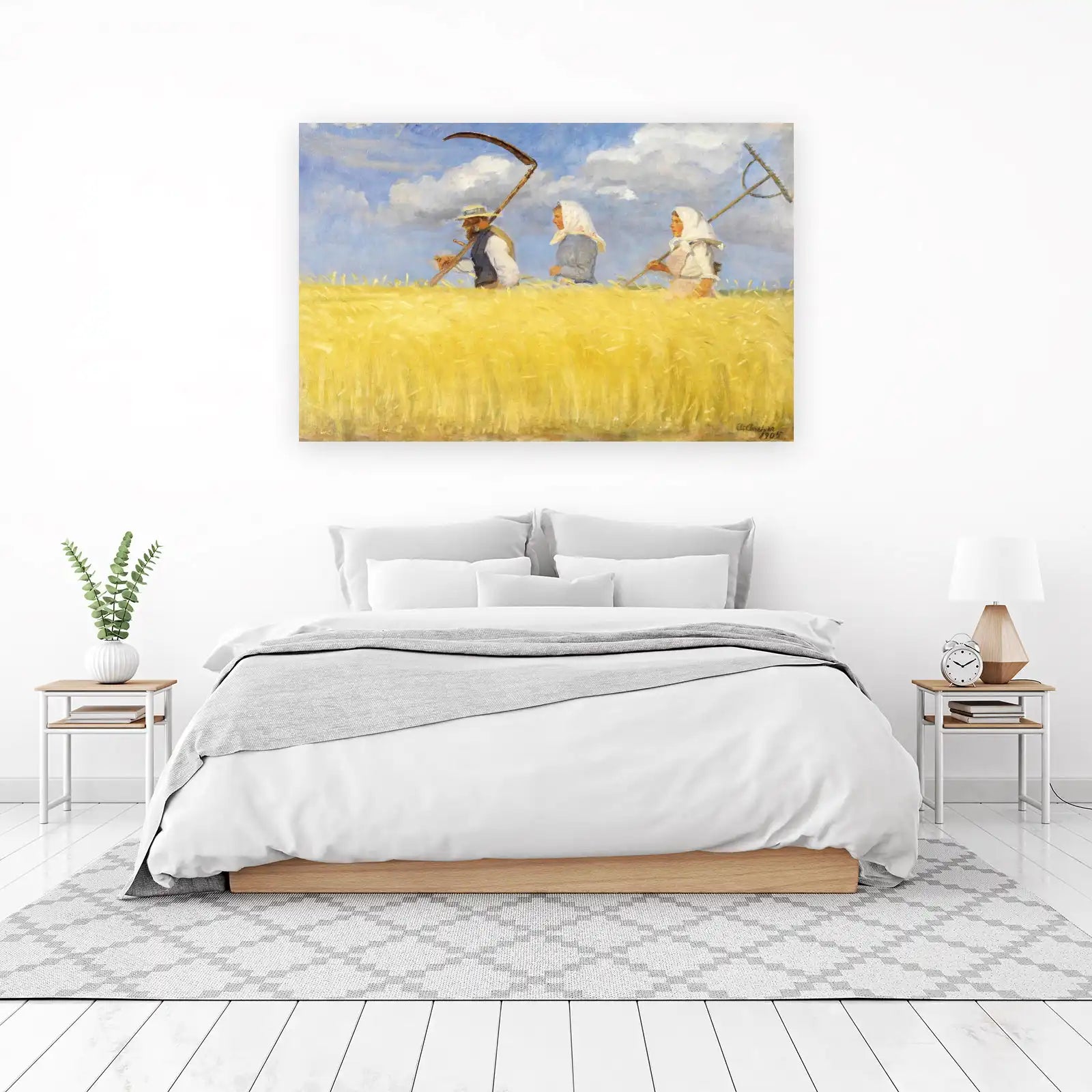 Golden Harvest Scene Wall Art - Farm Life Art