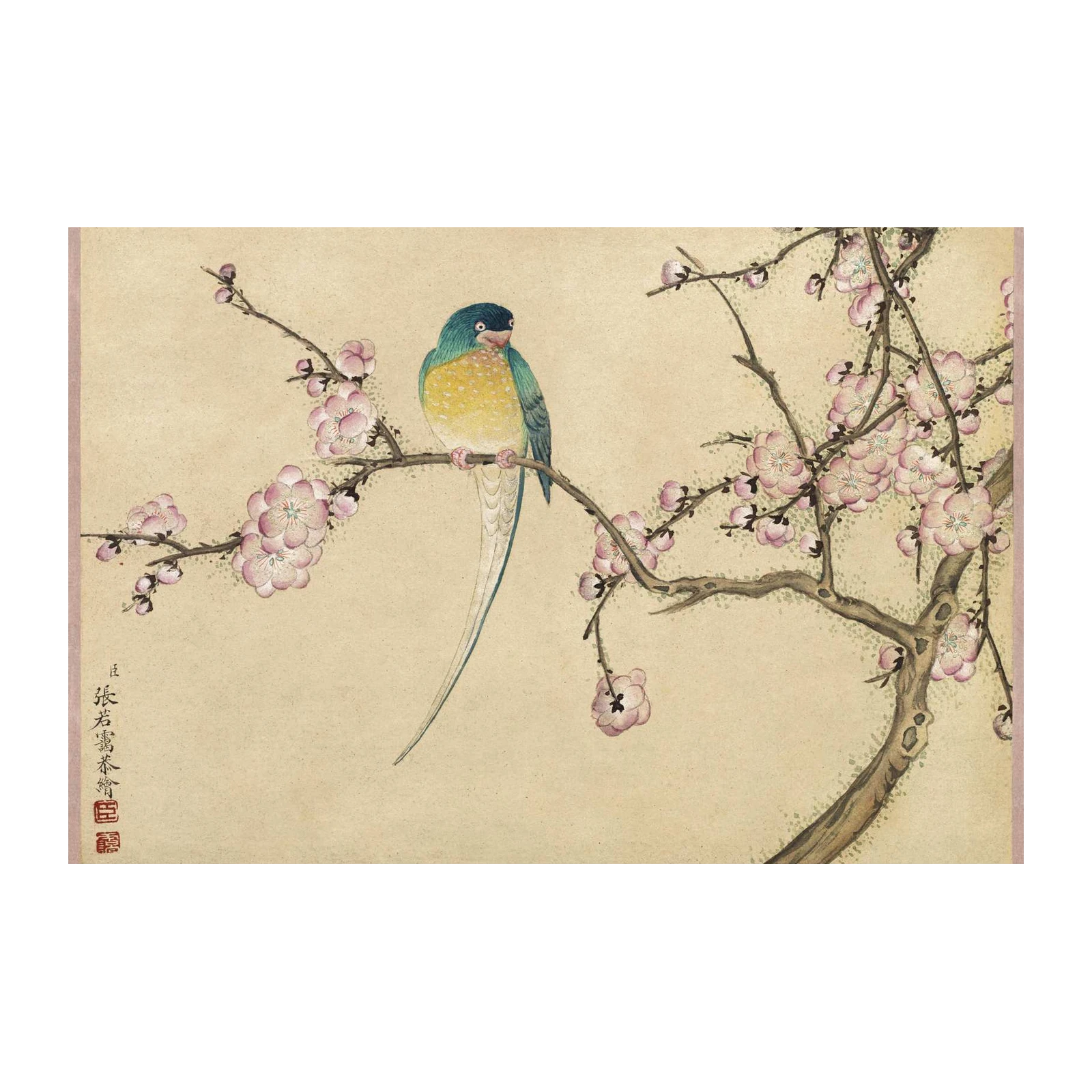 Exotic Bird Plum Blossom Wall Art