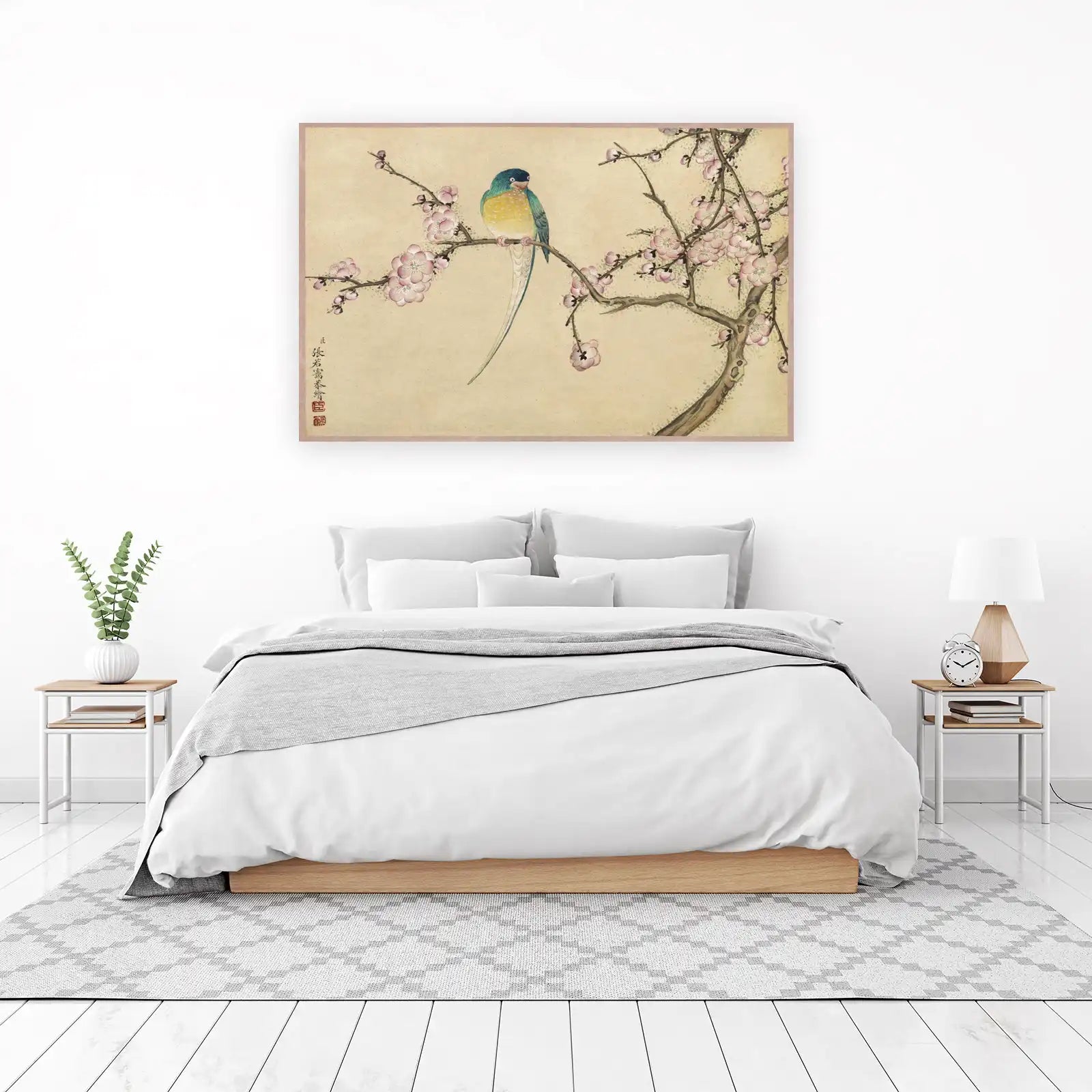 Exotic Bird Plum Blossom Wall Art