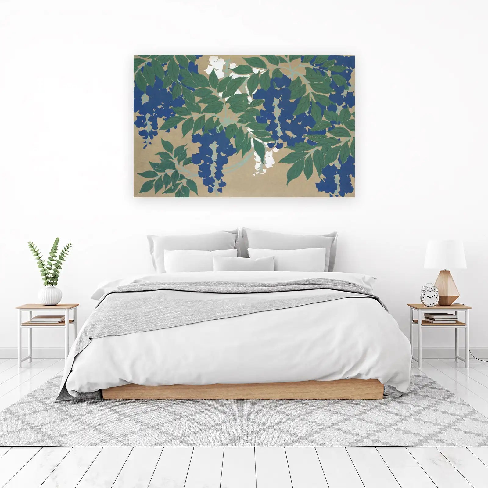 Blue Wisteria Botanical Art Wall Art