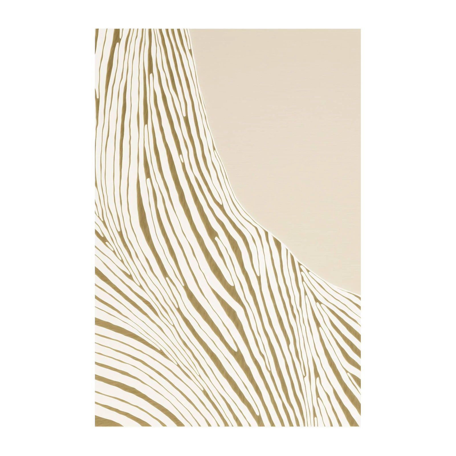 Abstract Gold Zebra Stripes Wall Art