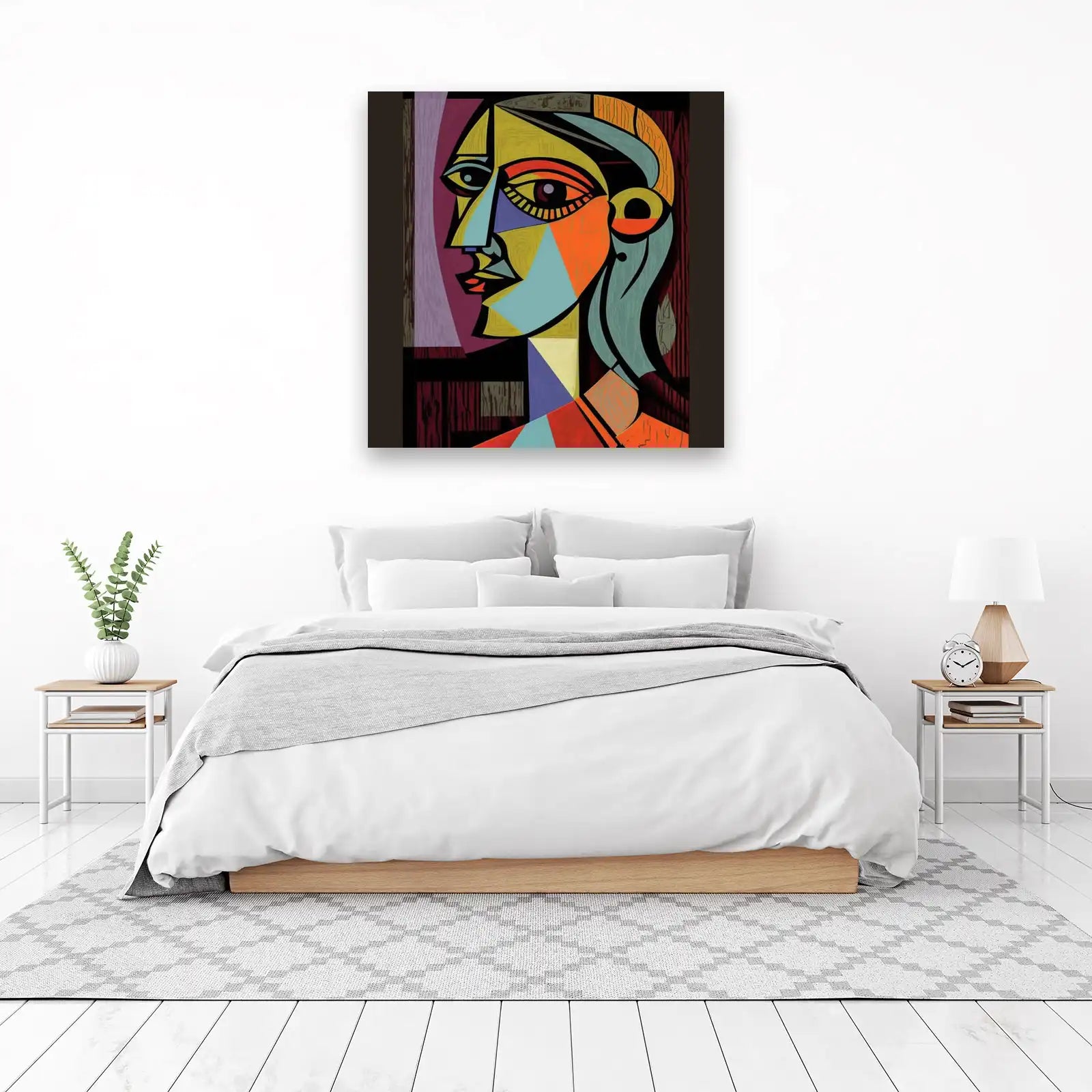 Abstract Cubist Portrait Wall Art