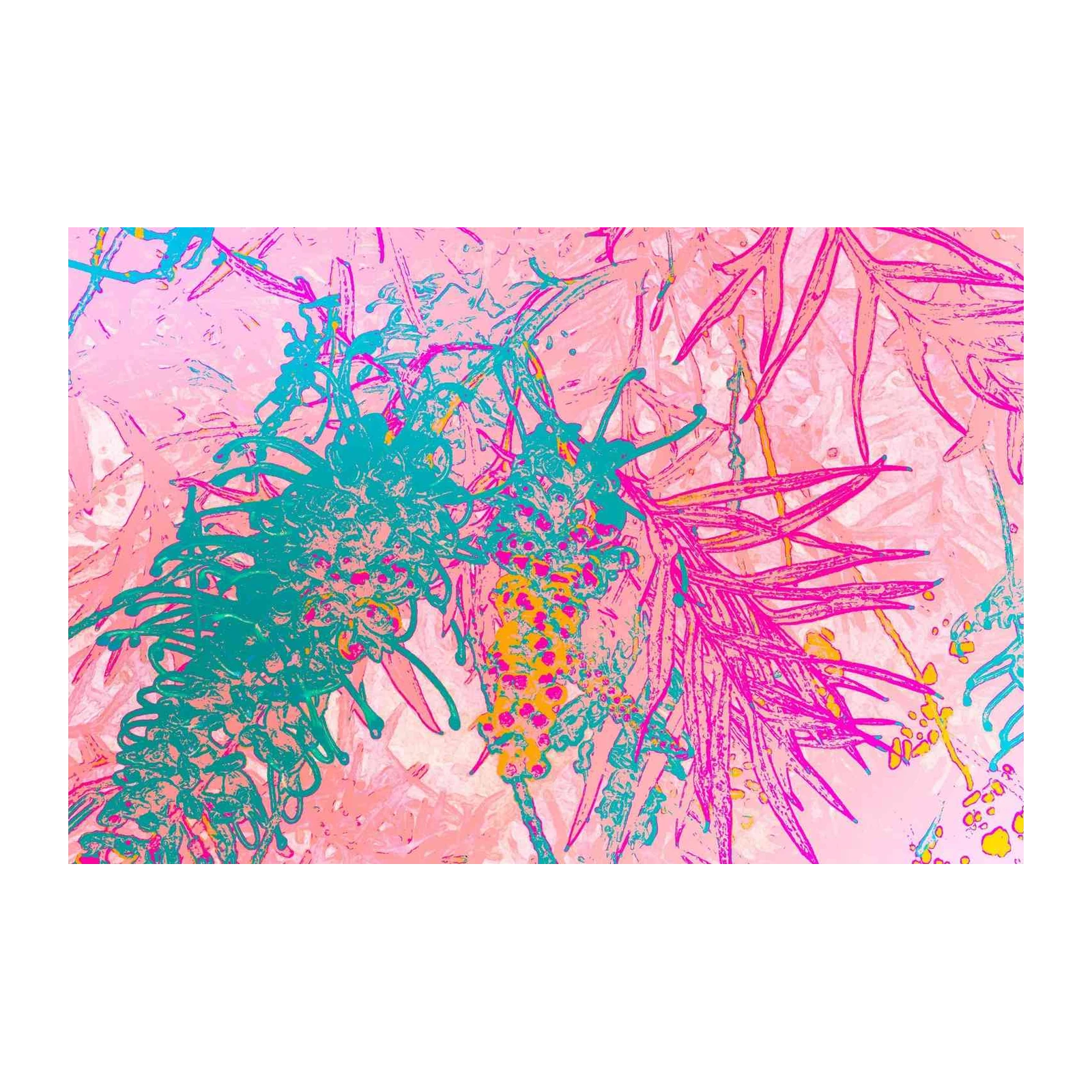 Vibrant Botanical Abstract Wall Art