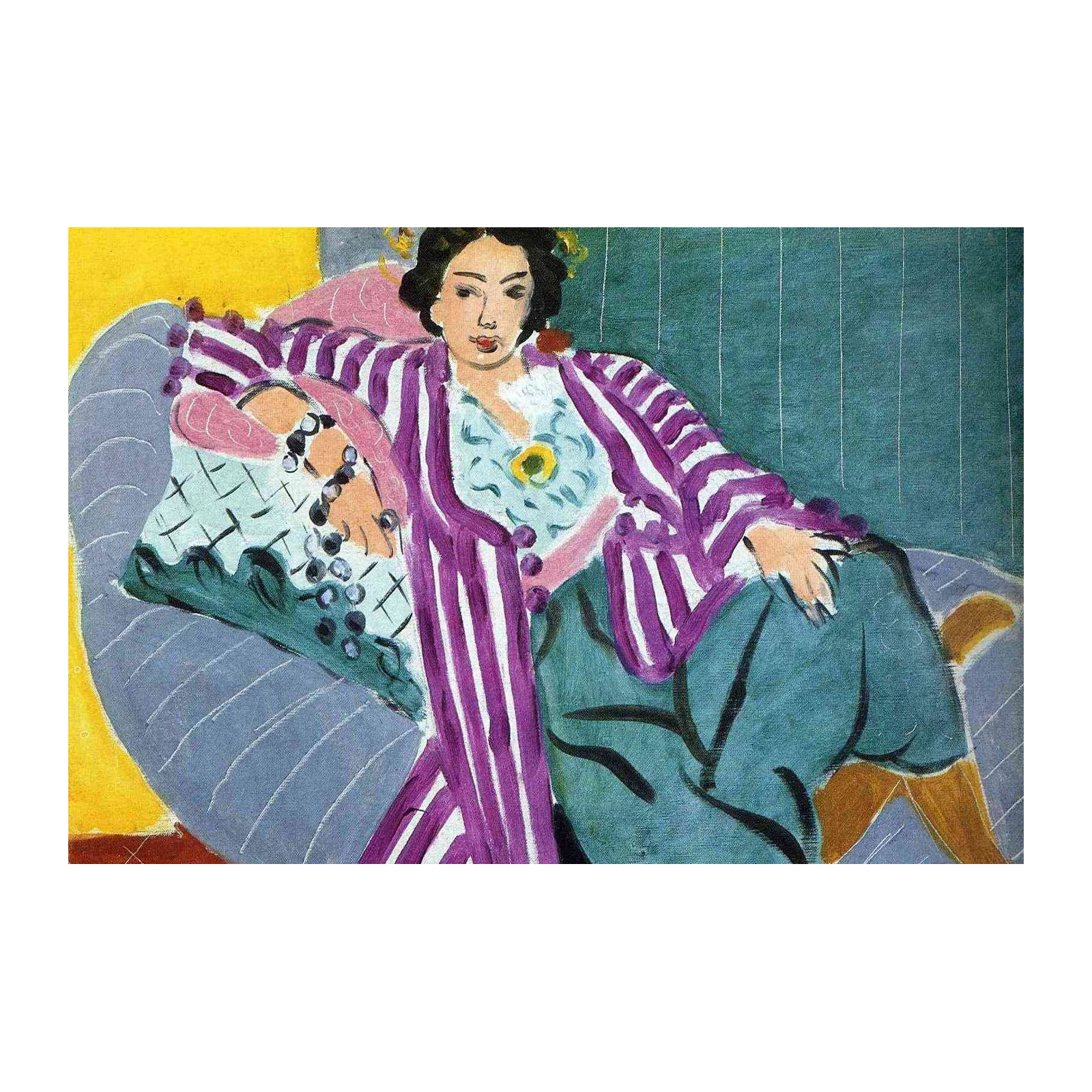 Vibrant Matisse Woman Portrait Wall Art
