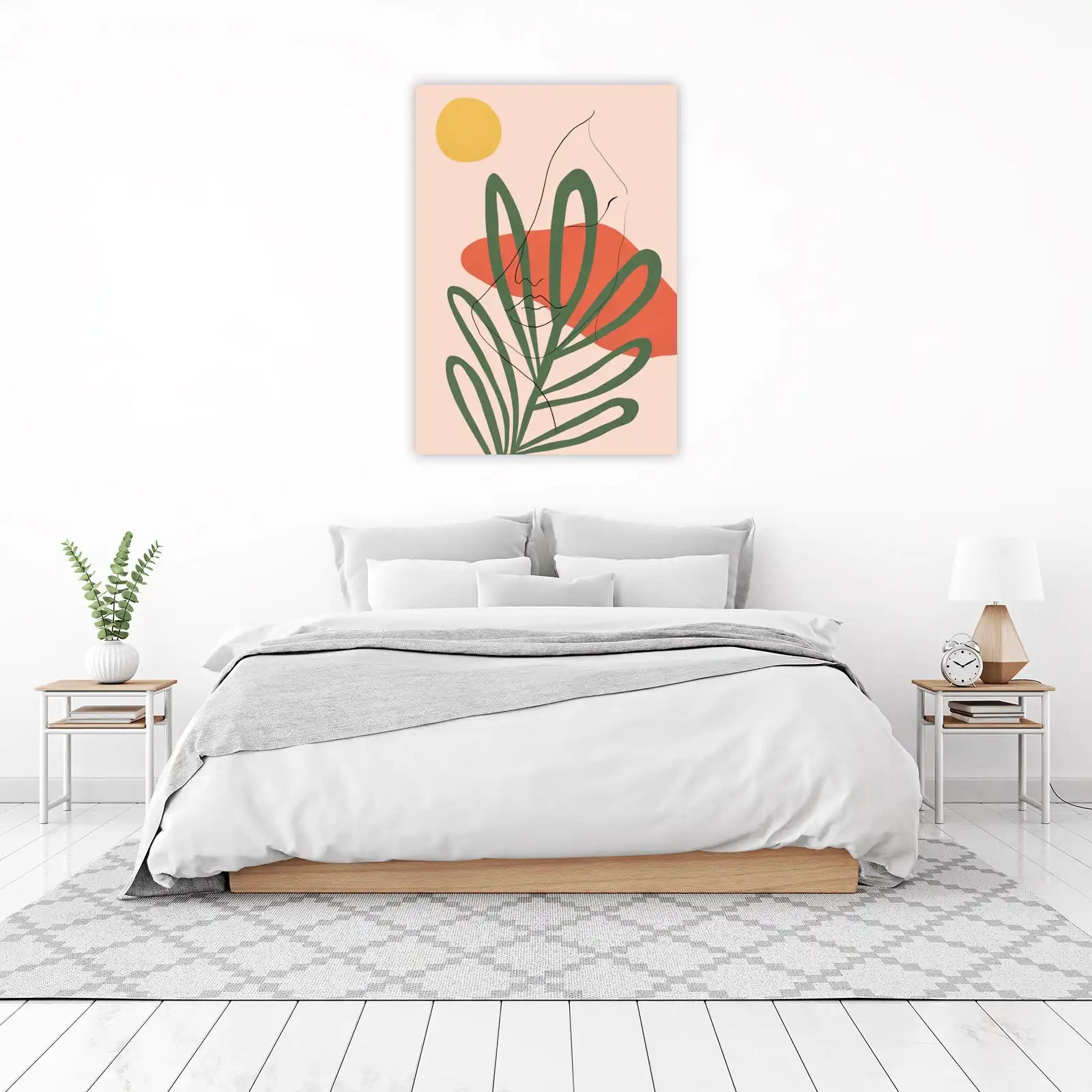 Abstract Botanical Face Line Art Wall Art