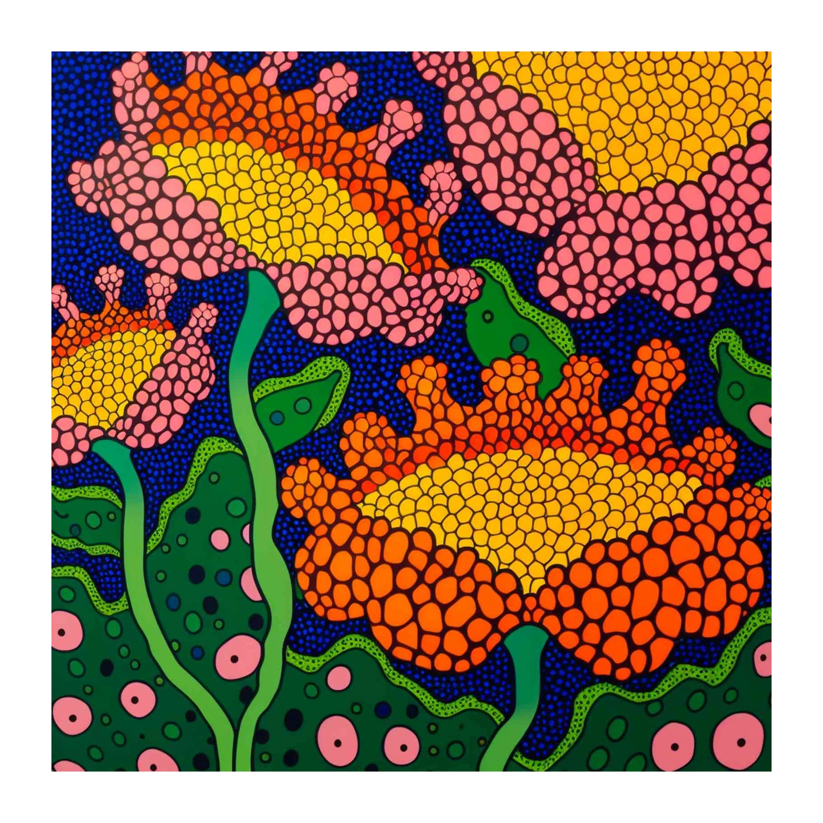 Vibrant Abstract Floral Wall Art