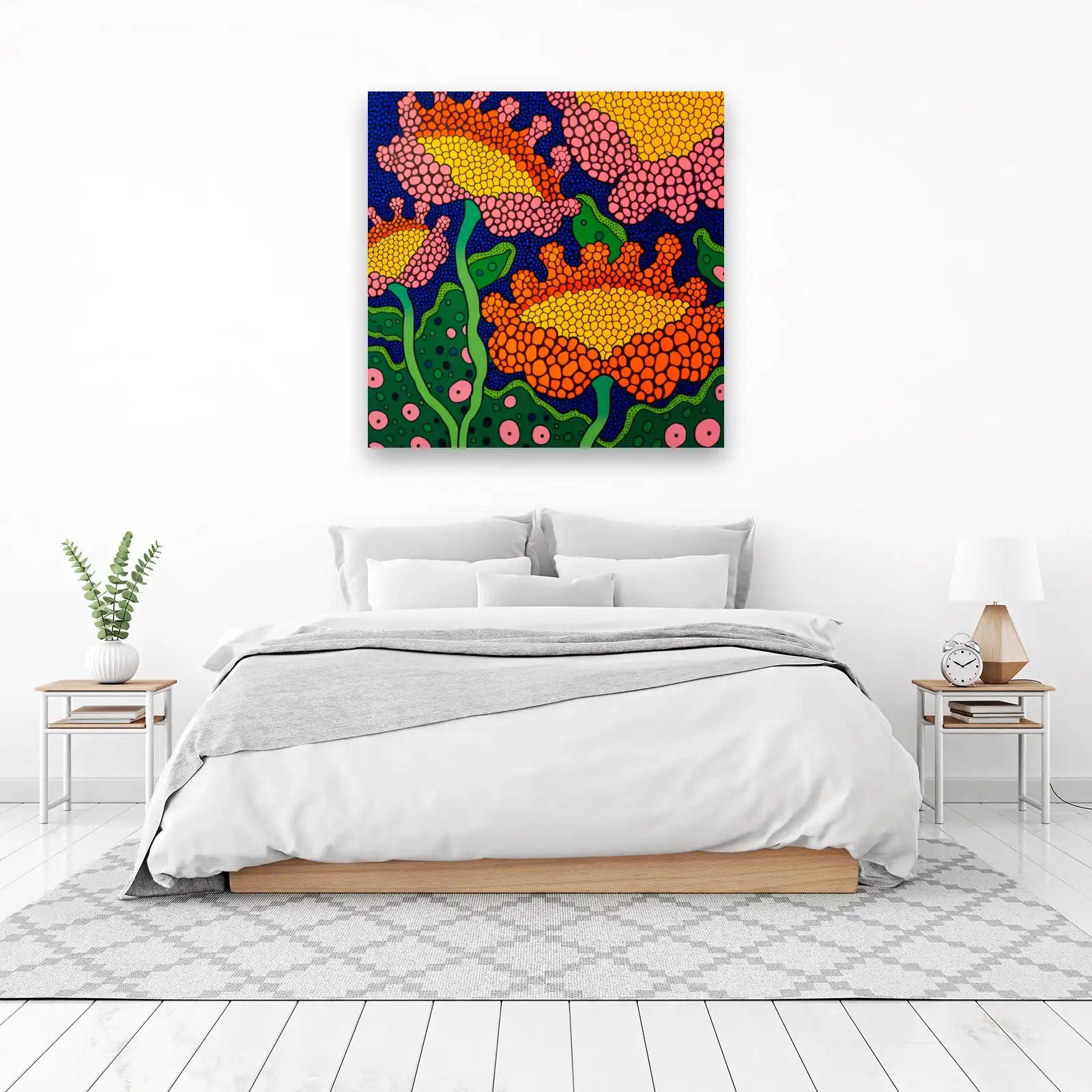 Vibrant Abstract Floral Wall Art