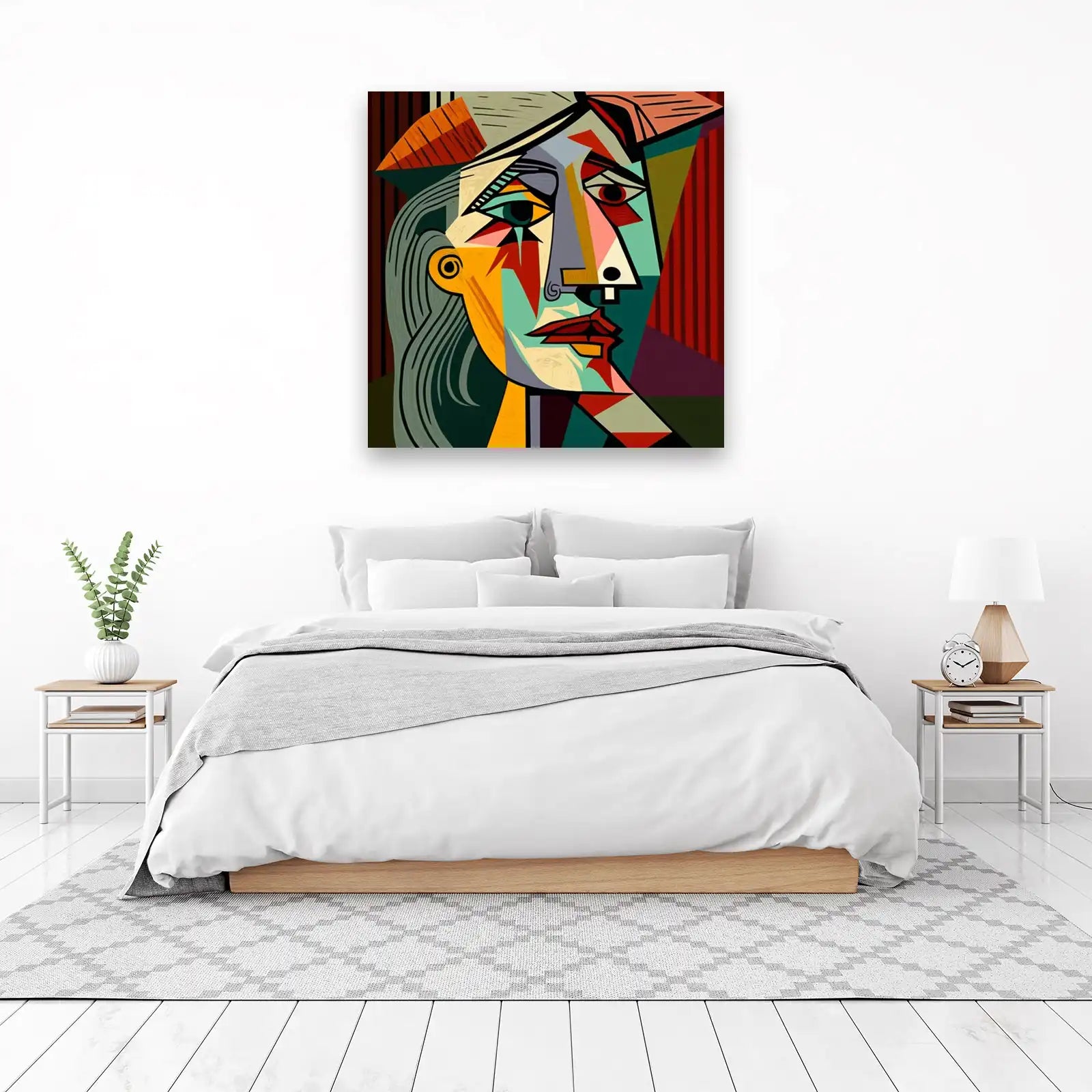 Abstract Cubist Portrait Wall Art