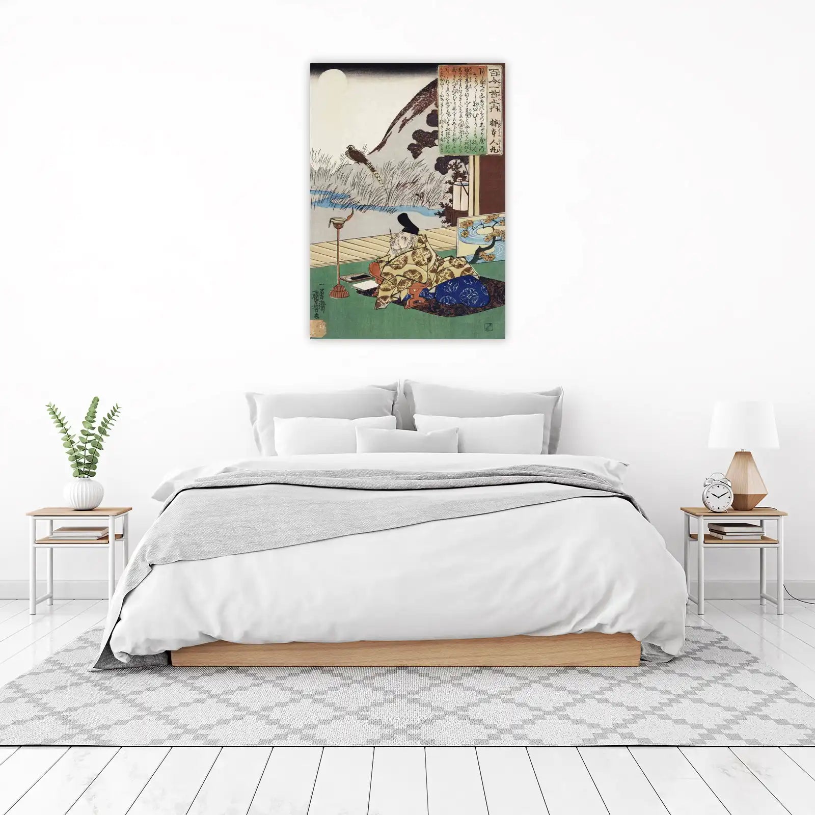 Japanese Scholar Pheasant Moon Japanese Art Wall Art