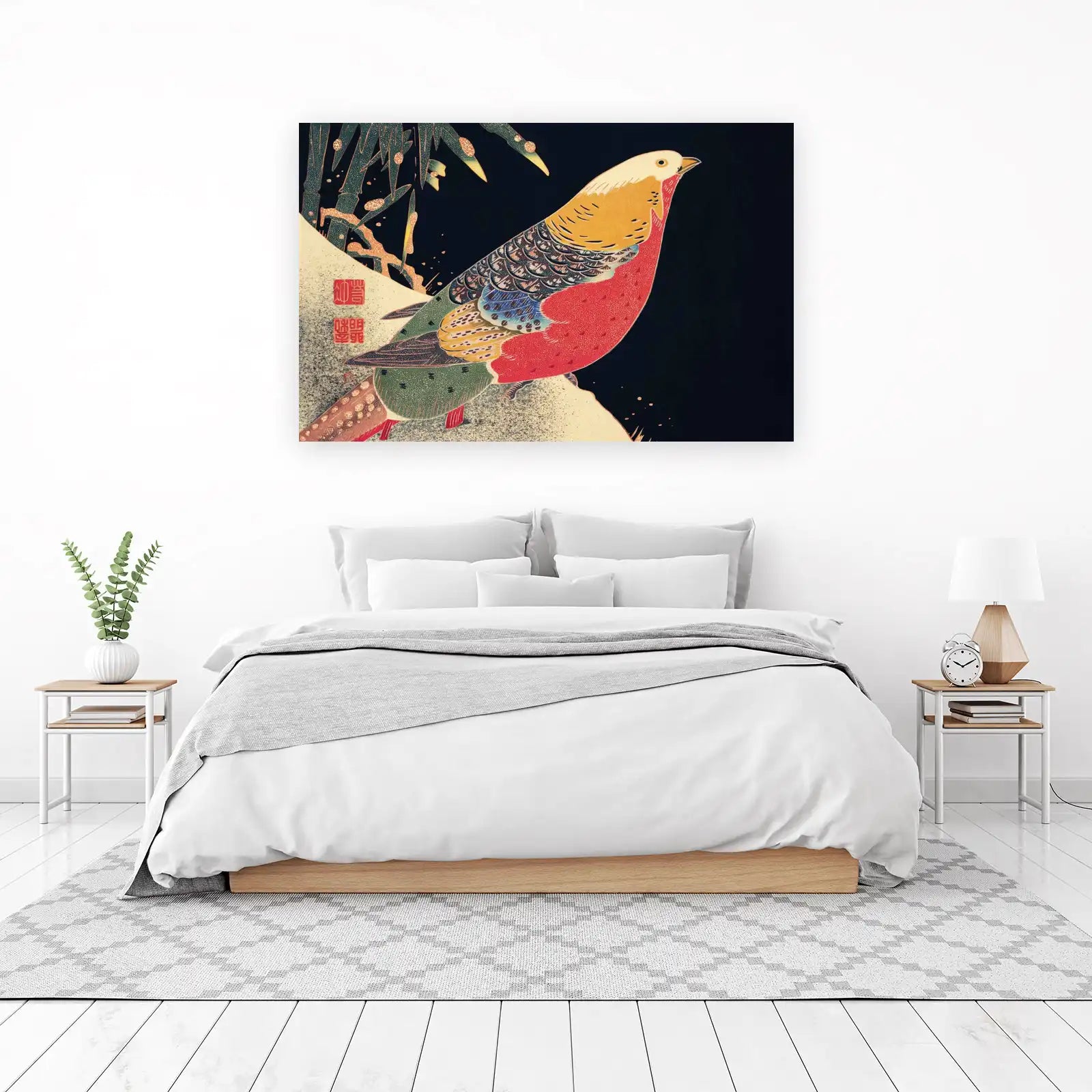 Vibrant Pheasant Asian Art Wall Art
