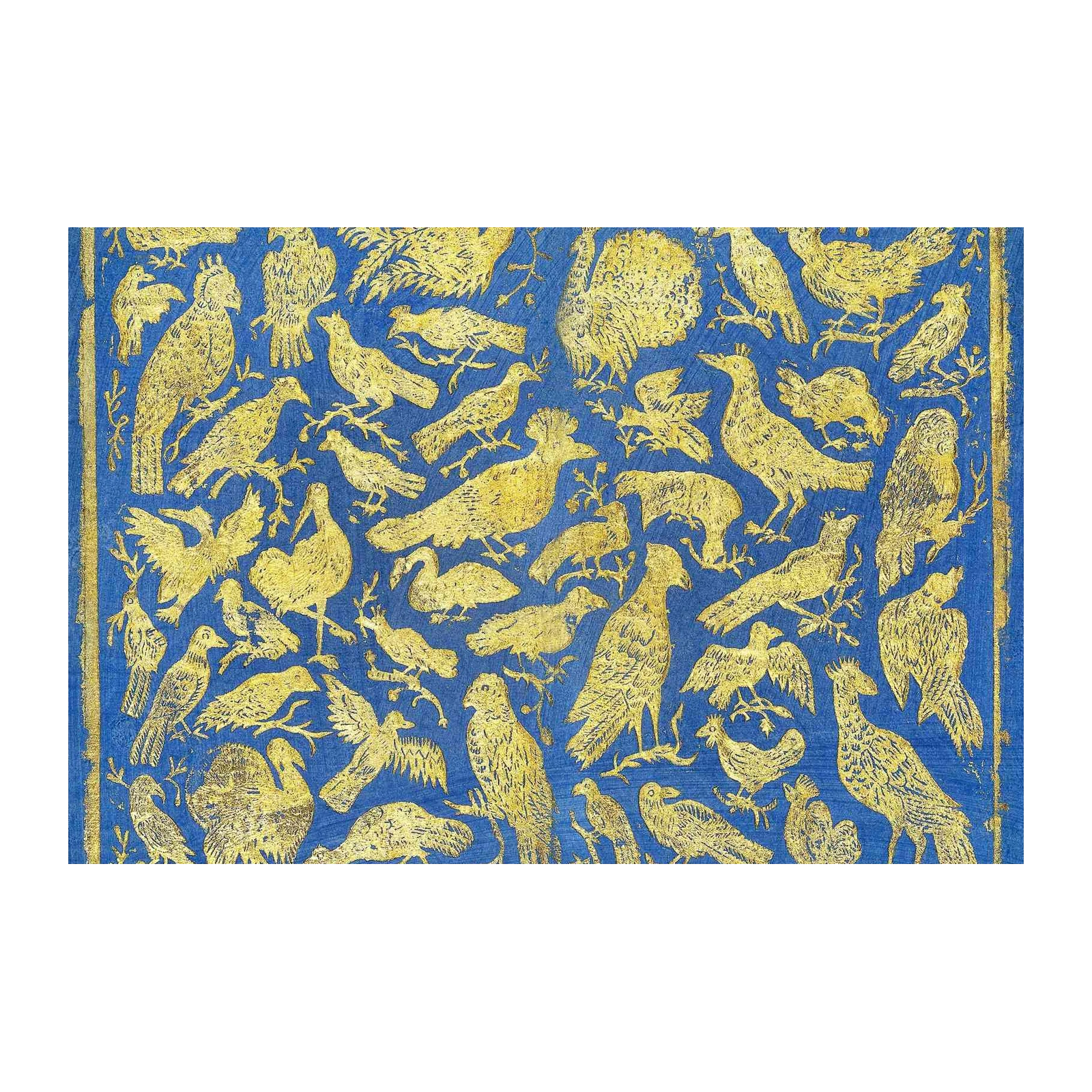 Golden Avian Medley Blue Bird Wall Art