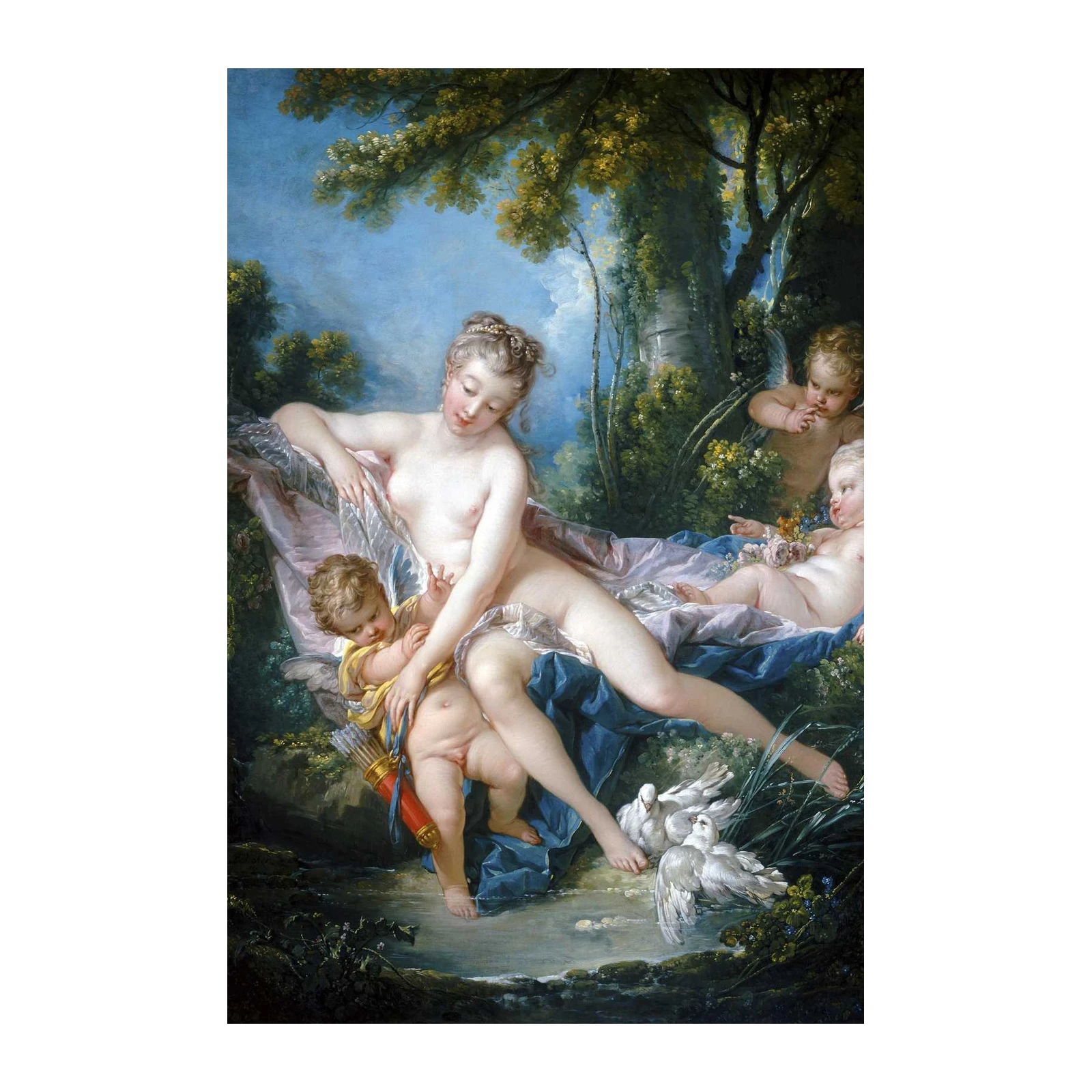 Venus and Cupid Rococo Masterpiece Wall Art