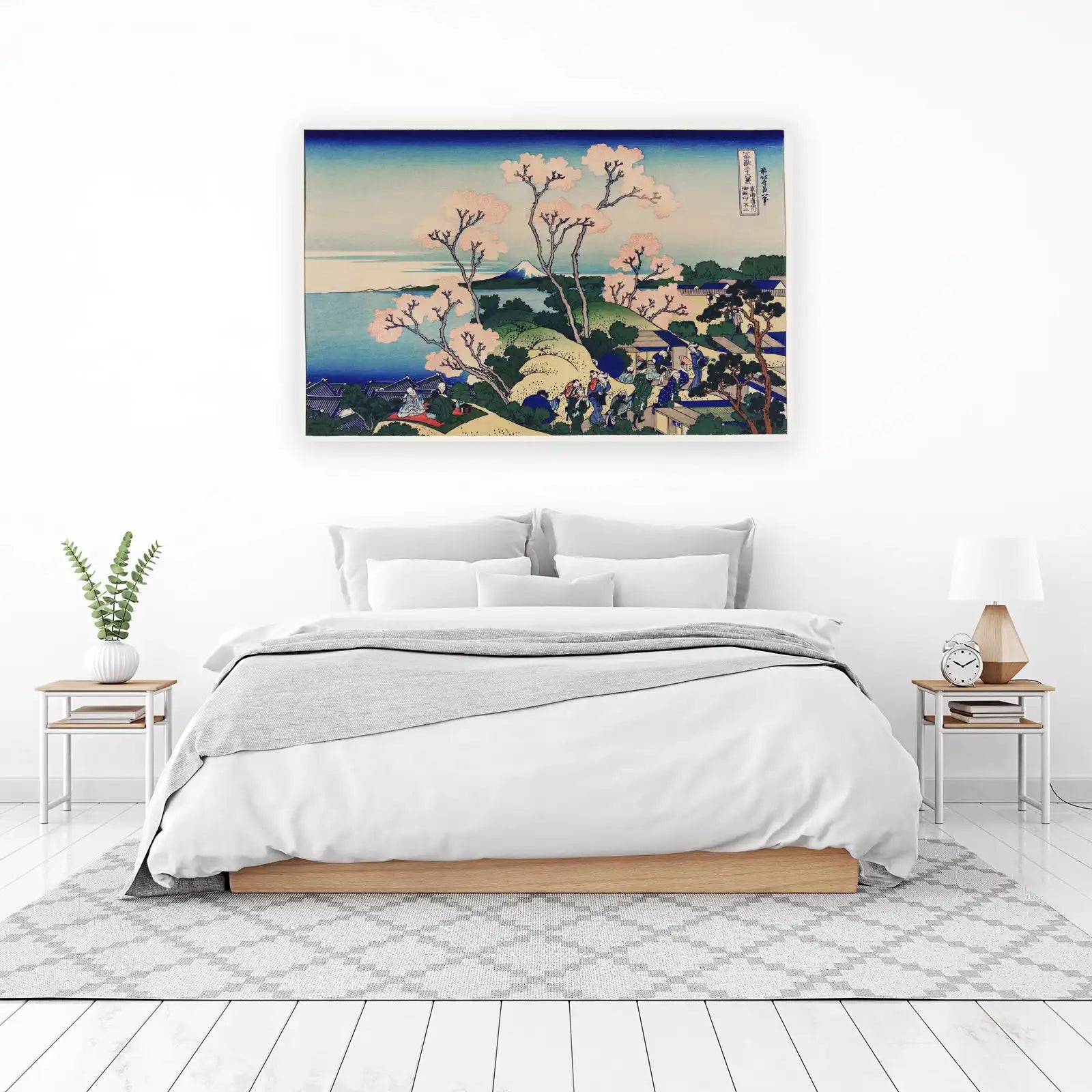 Ukiyo-e Cherry Blossoms & Mt. Fuji Wall Art
